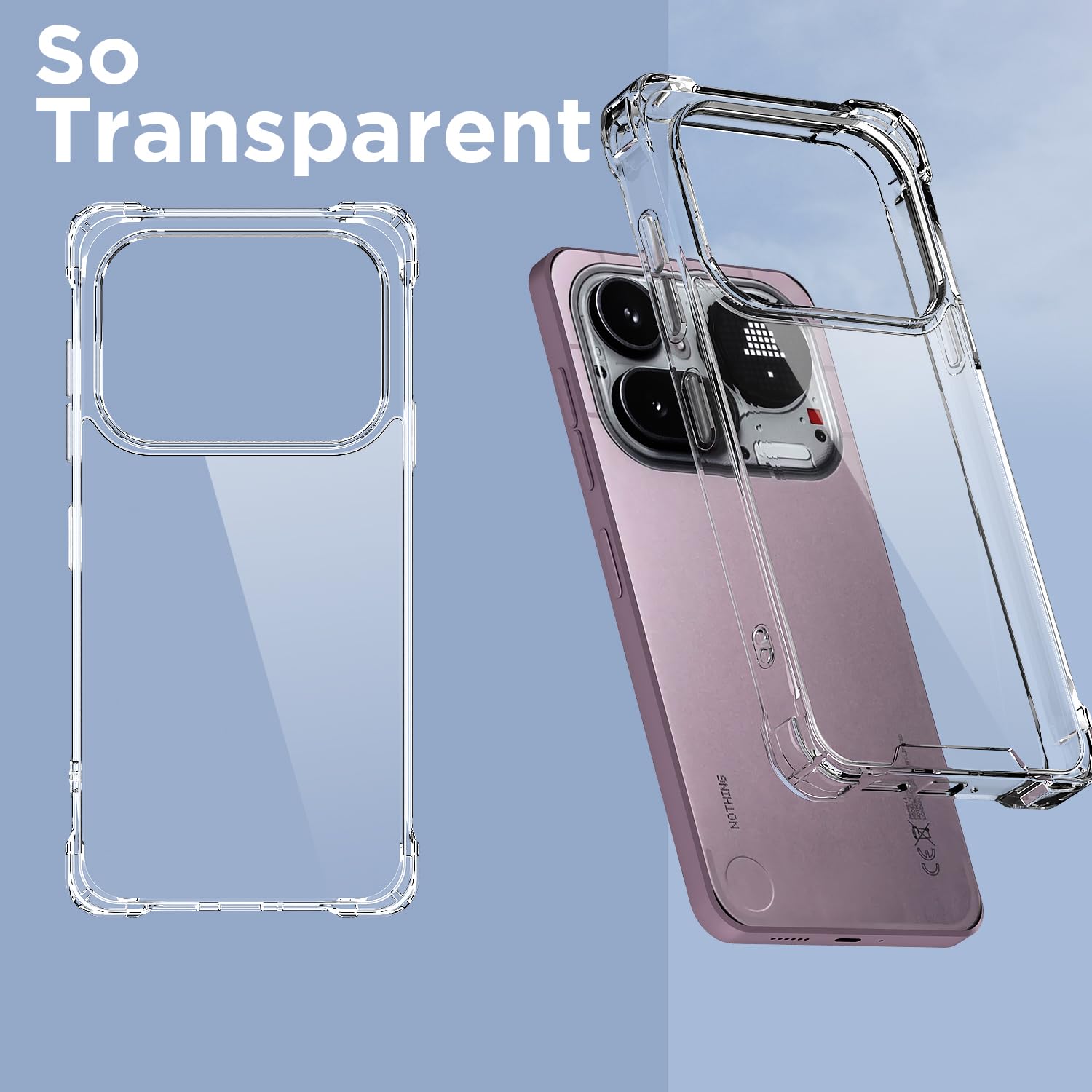 Nothing Phone 4a Pro 5G Clear phone cover in transparent by Pikkme – photo 2