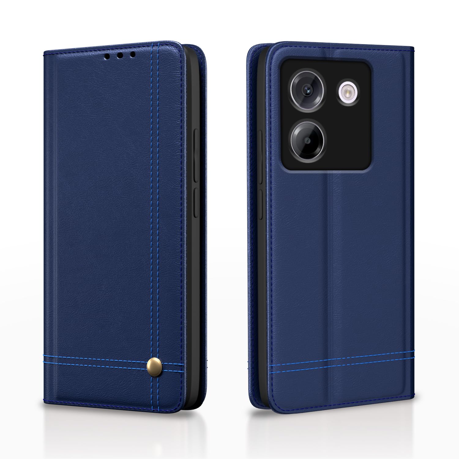 Pikkme blue Magnetic flip cover for POCO M7 Pro 5G