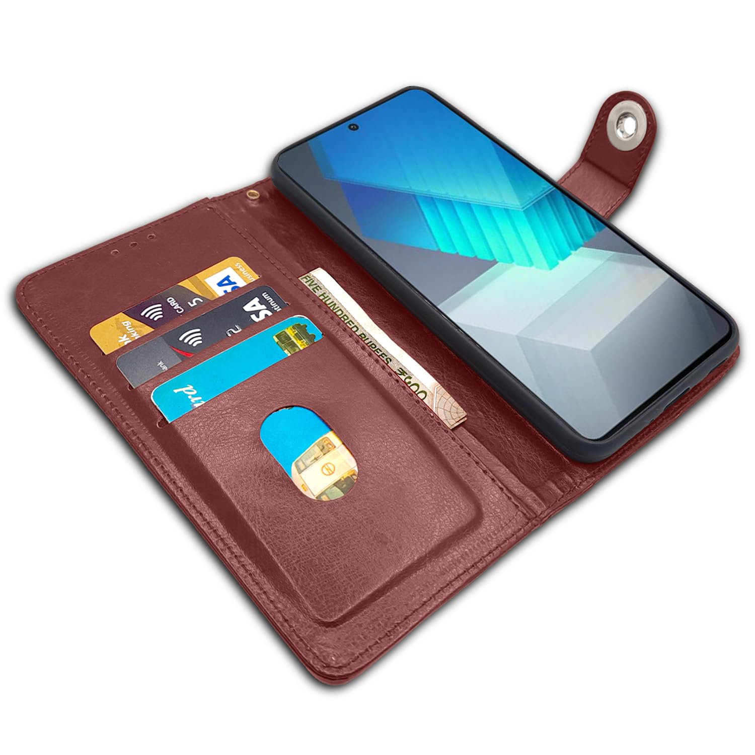 Brown flip case for iQOO Neo 7 Pro 5G – Pikkme – photo 3