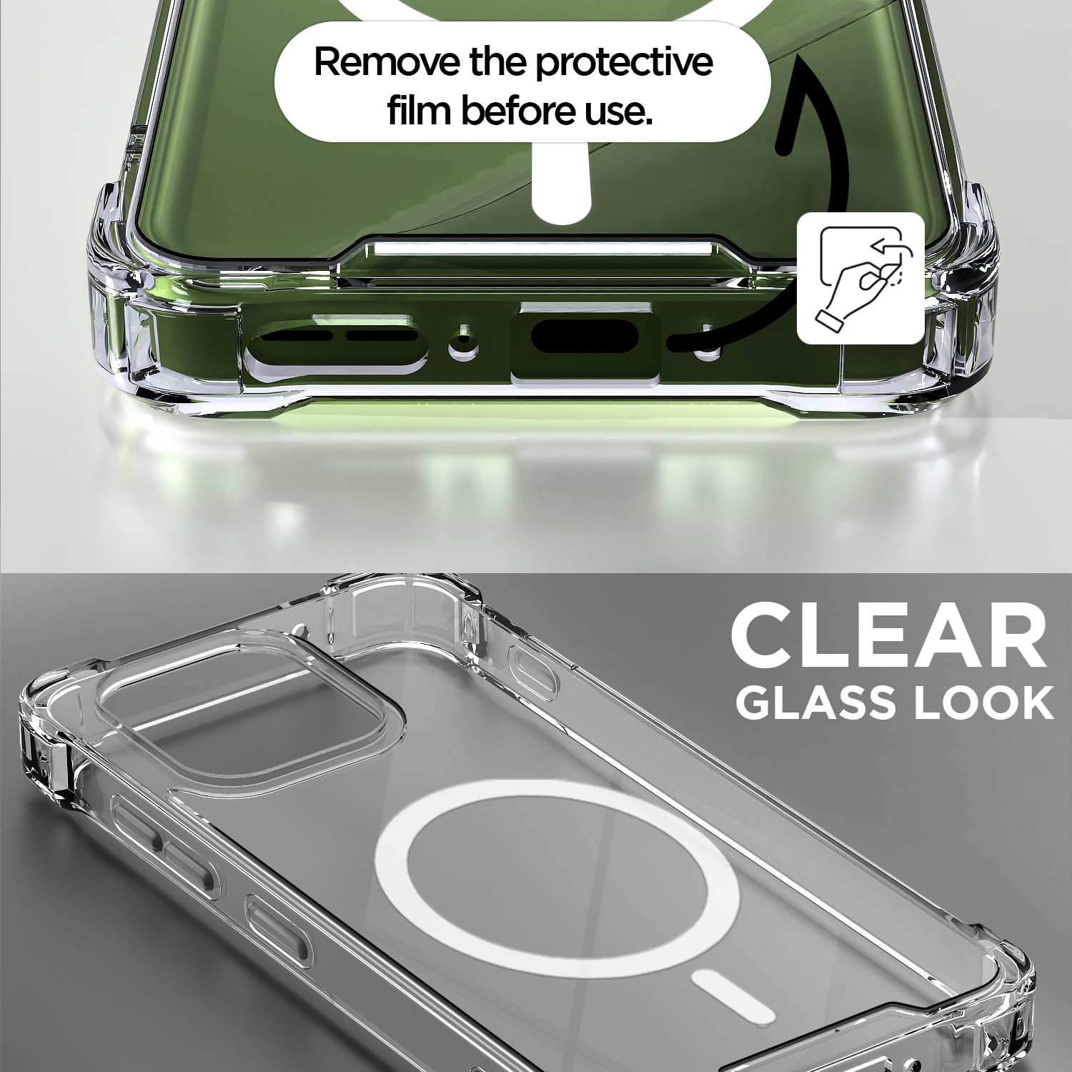 Pikkme transparent mag-safe MagSafe mobile back cover for OnePlus 15T 5G – photo 3