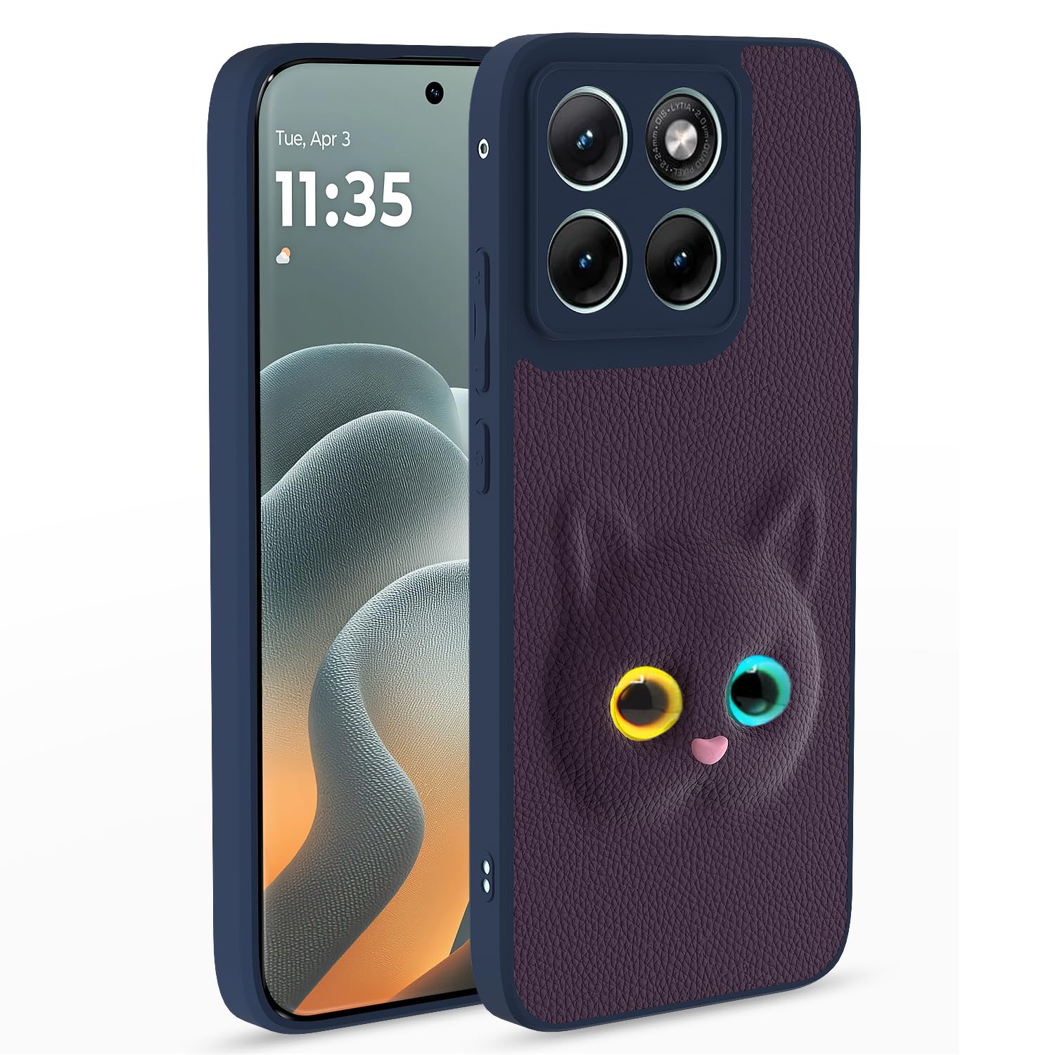 Pikkme purple Kitty mobile cover for Moto Edge 70 Fusion 5G