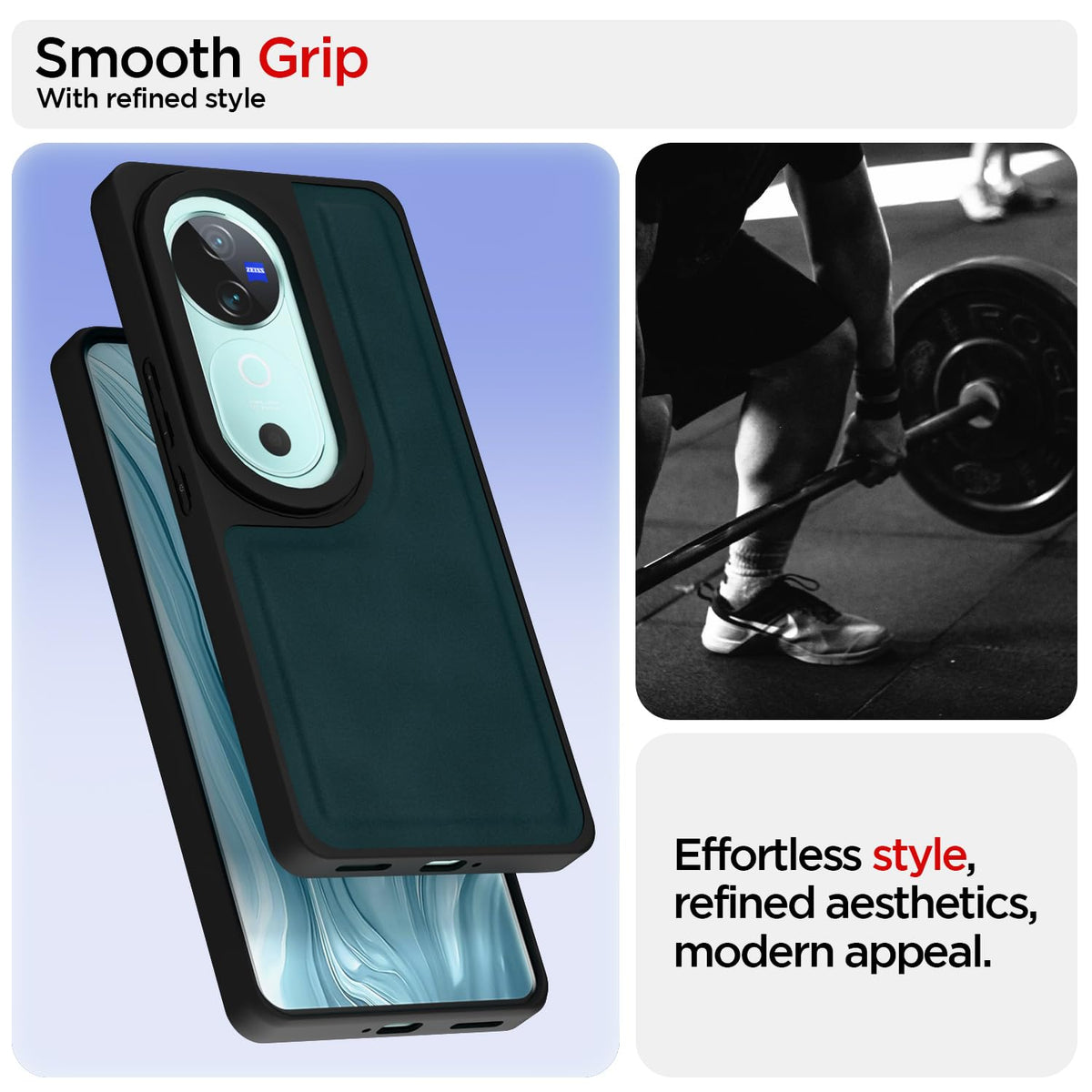 Green Leather mobile cover for Vivo V40/V40 Pro/T3 Ultra 5G – Pikkme – photo 3