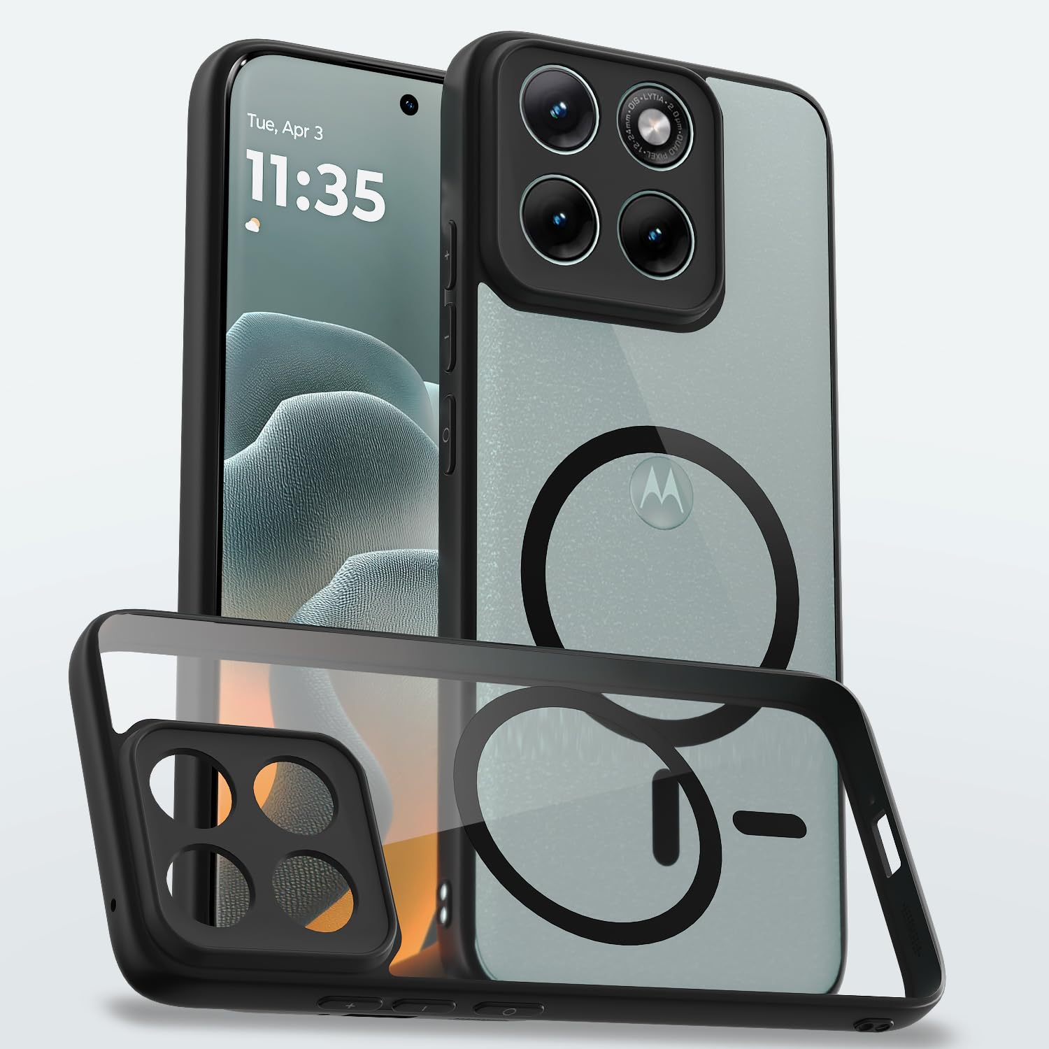 Moto Edge 70 Fusion 5G back cover in black mag-safe by Pikkme