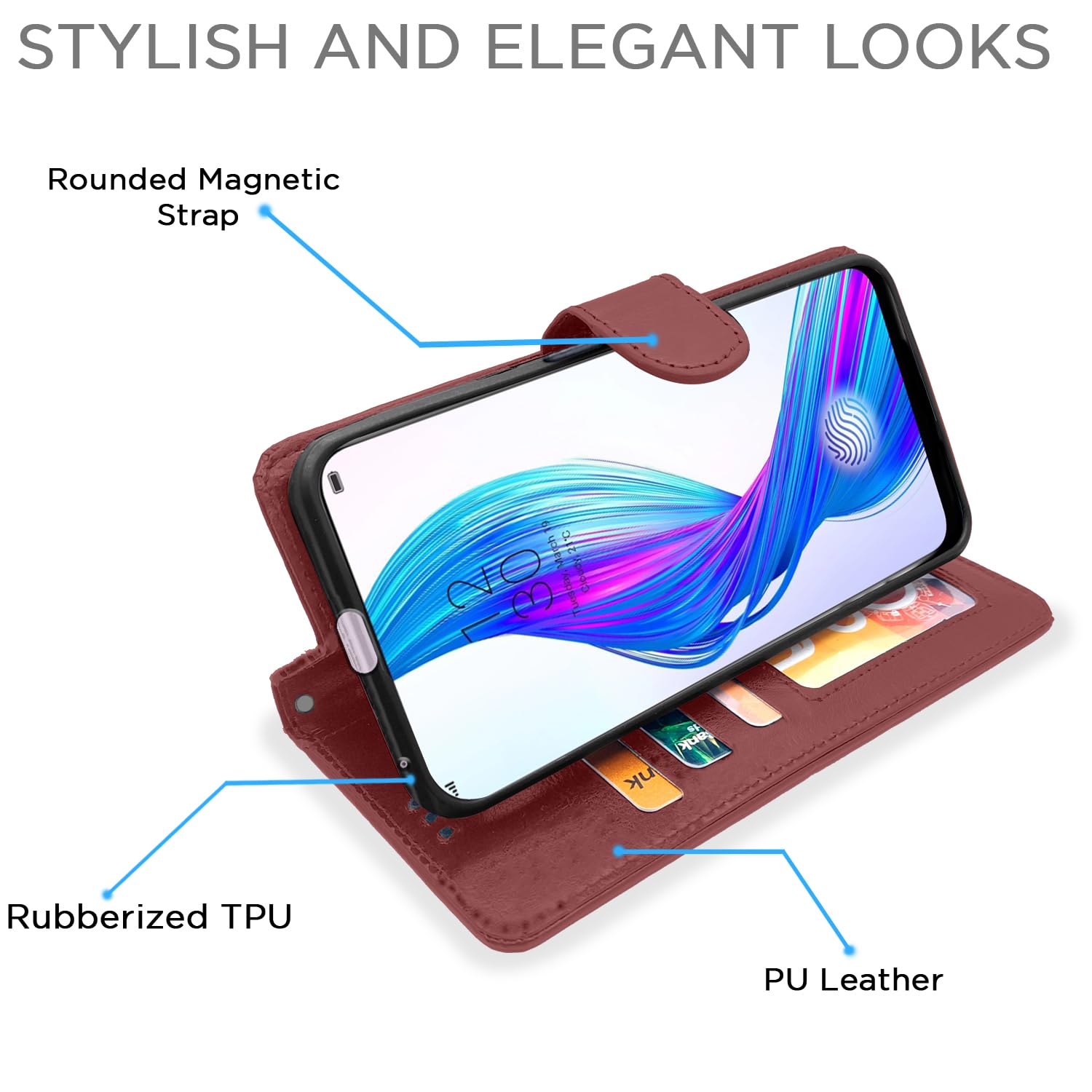 Pikkme Oppo K3 / Realme X Vintage Flip Cover | Brown