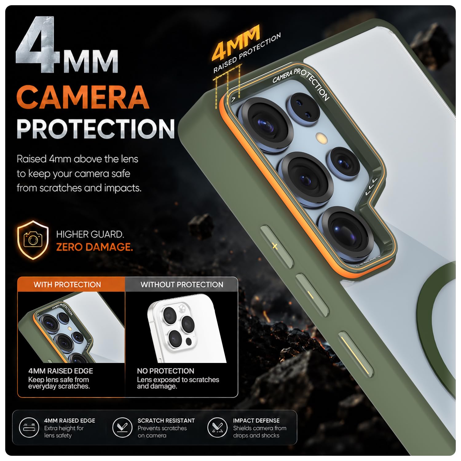 Samsung S25 Ultra 5G MagSafe mobile back cover in green mag-safe by Pikkme – photo 4