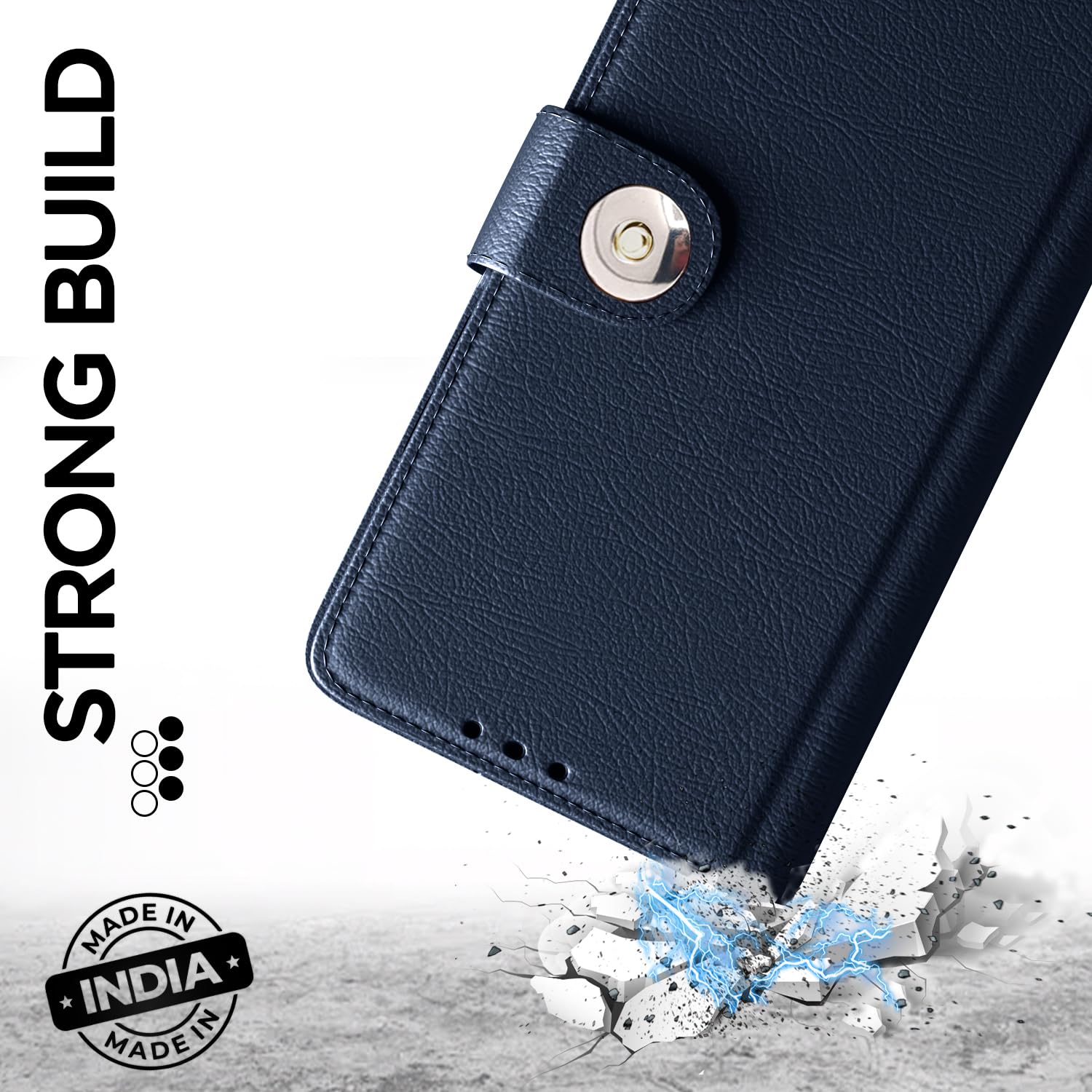 Realme C75 mobile flip cover in blue by Pikkme – photo 7