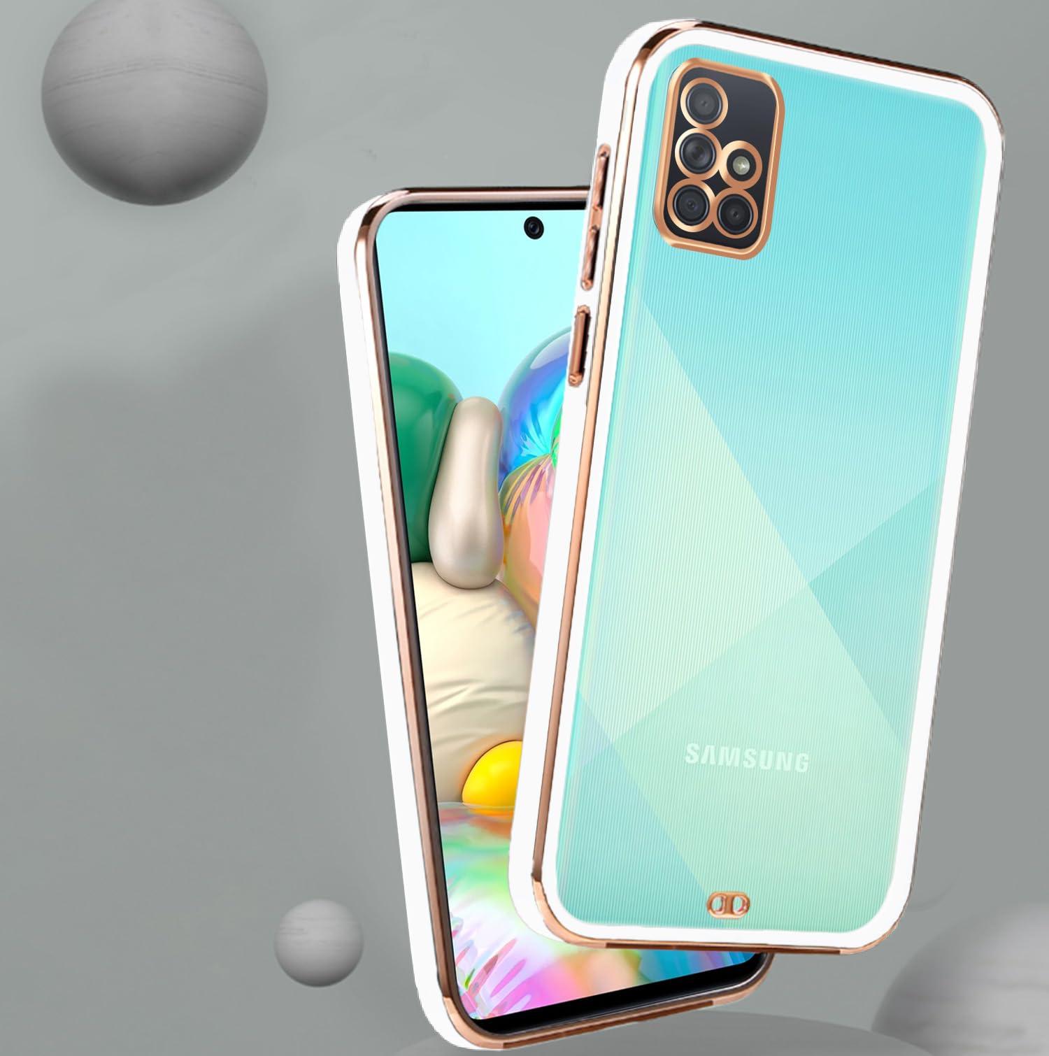 Samsung A71 mobile back cover in white by Pikkme – photo 4