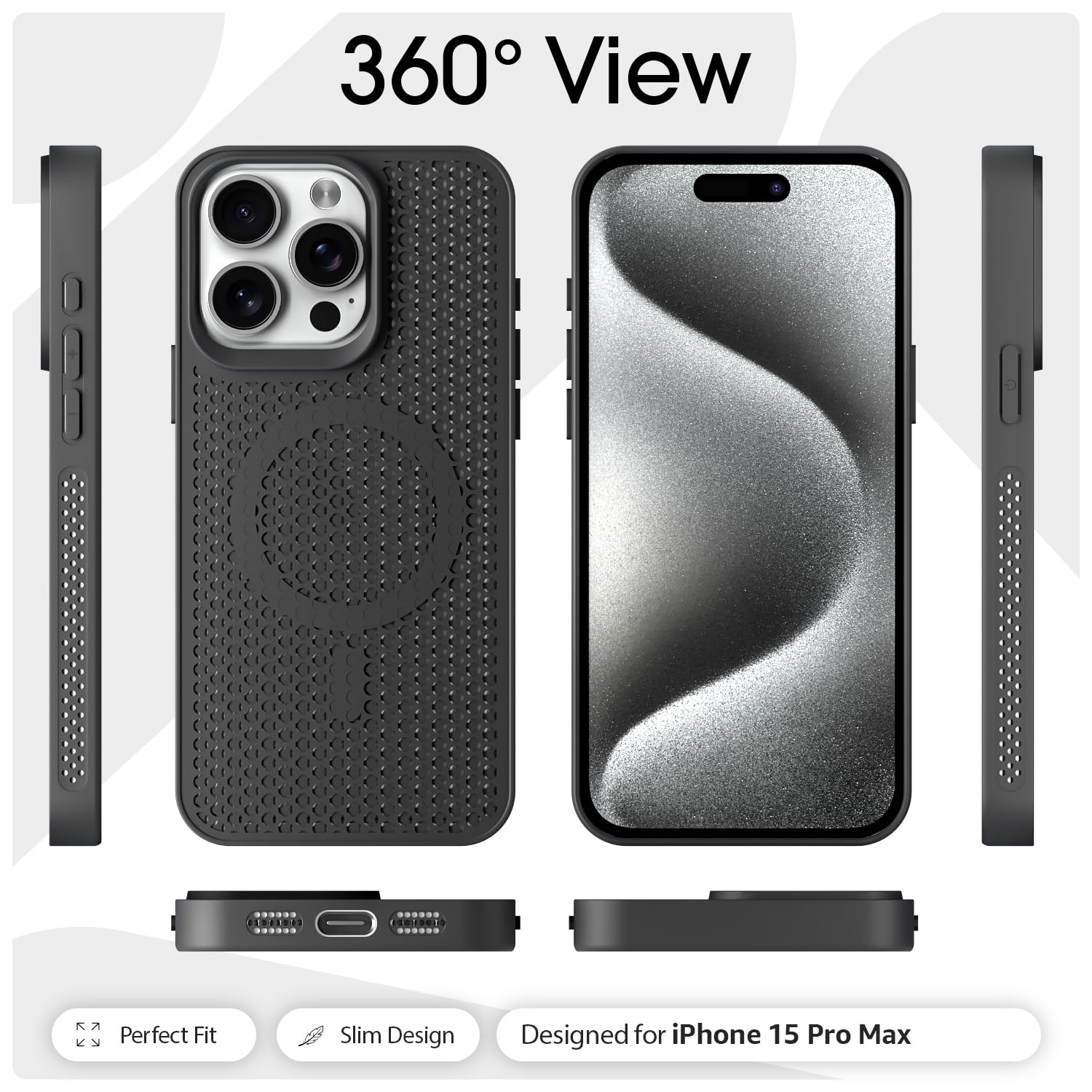 Pikkme iPhone 15 Pro Max black mobile back cover – photo 3