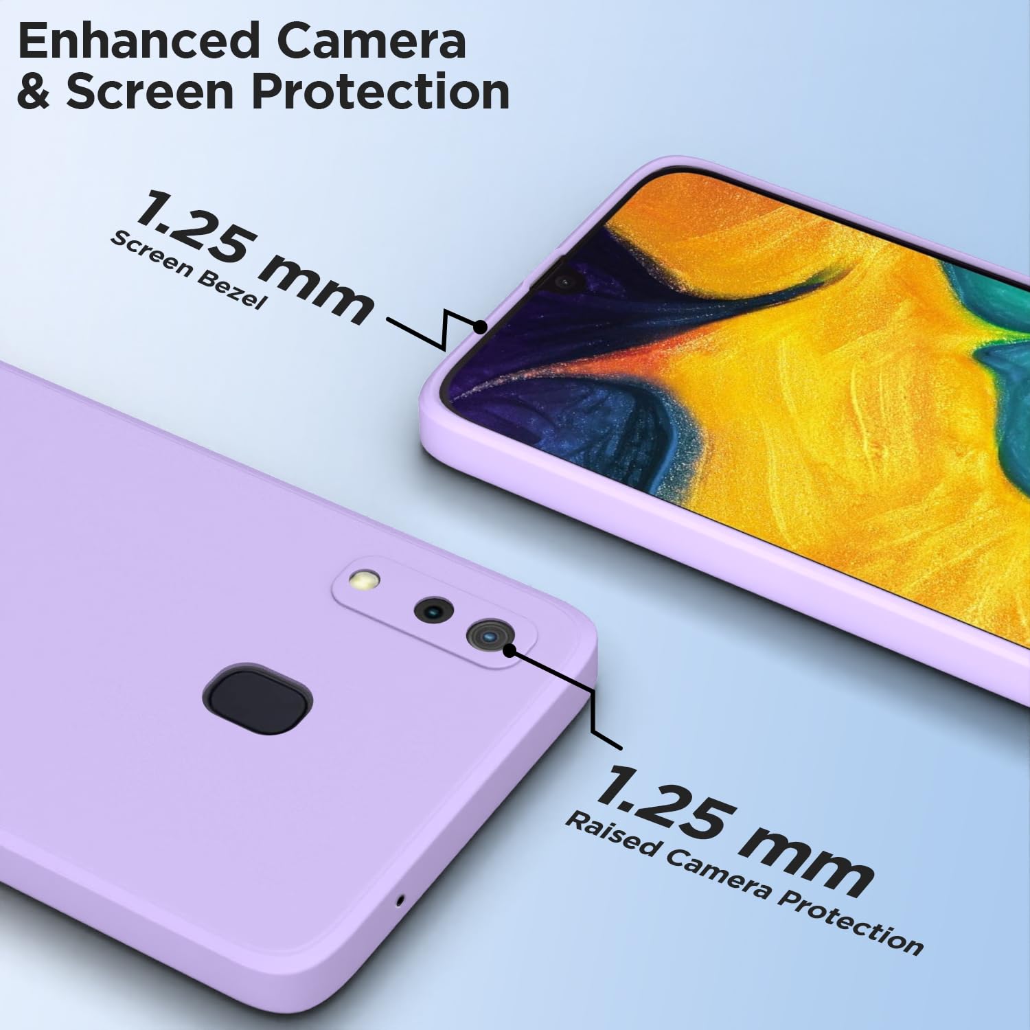 Pikkme Samsung Galaxy A20 / A30 / M10s Liquid Silicone Back Cover | Purple