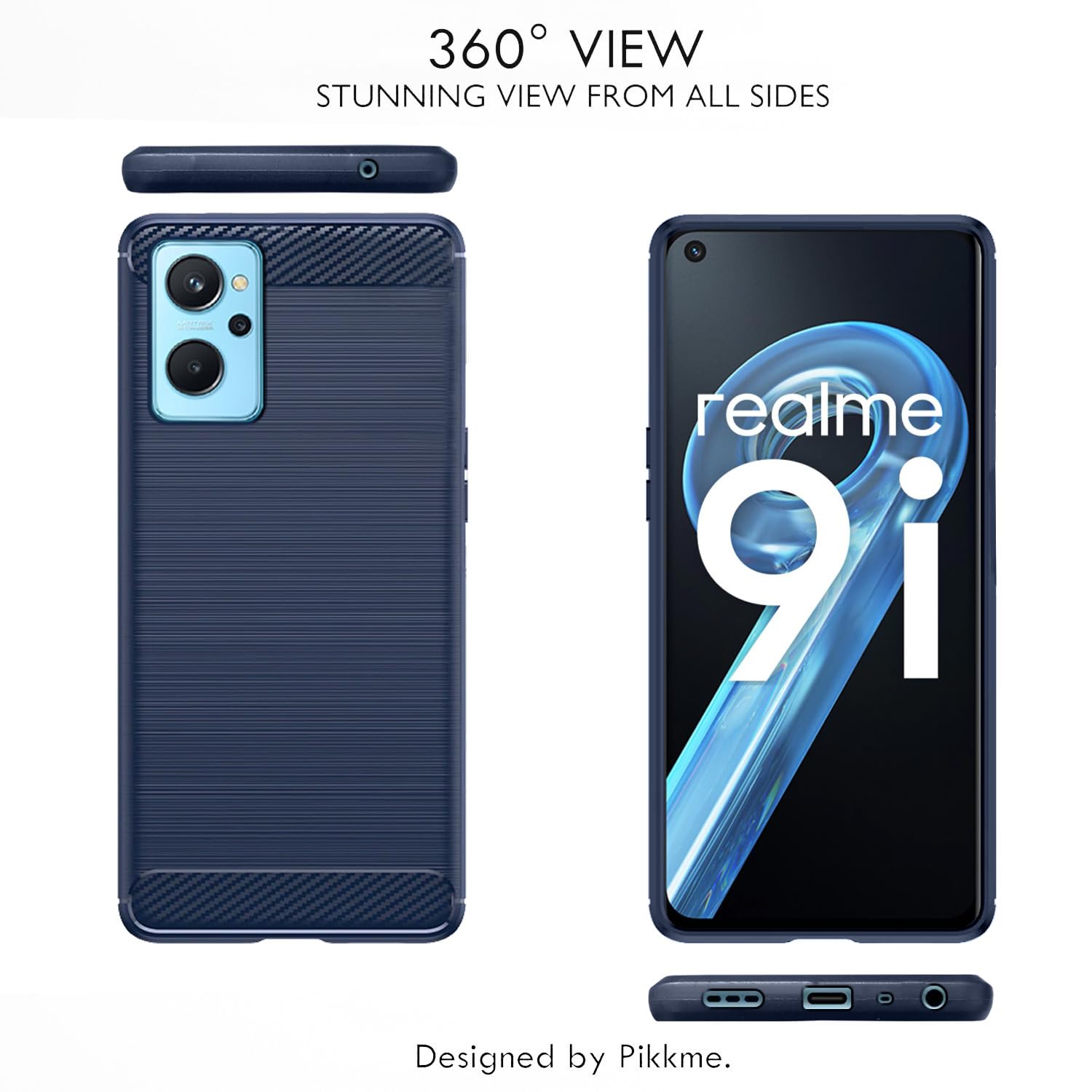 Pikkme blue mobile cover for Realme 9i 5G/Oppo A76/Oppo K10 5G – photo 3