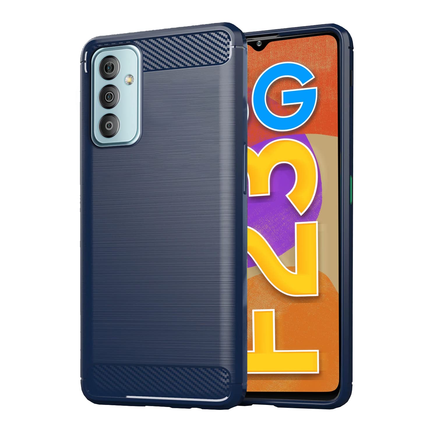Samsung F23 5G Hybrid mobile back cover in blue by Pikkme