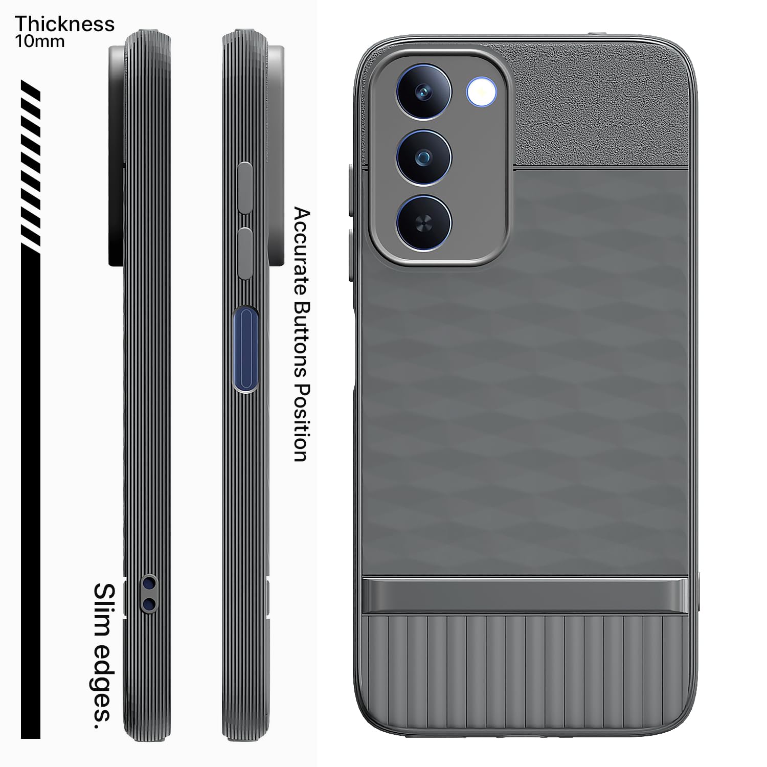 Pikkme Realme P4 Lite 5G Silicone grey mobile cover – photo 3