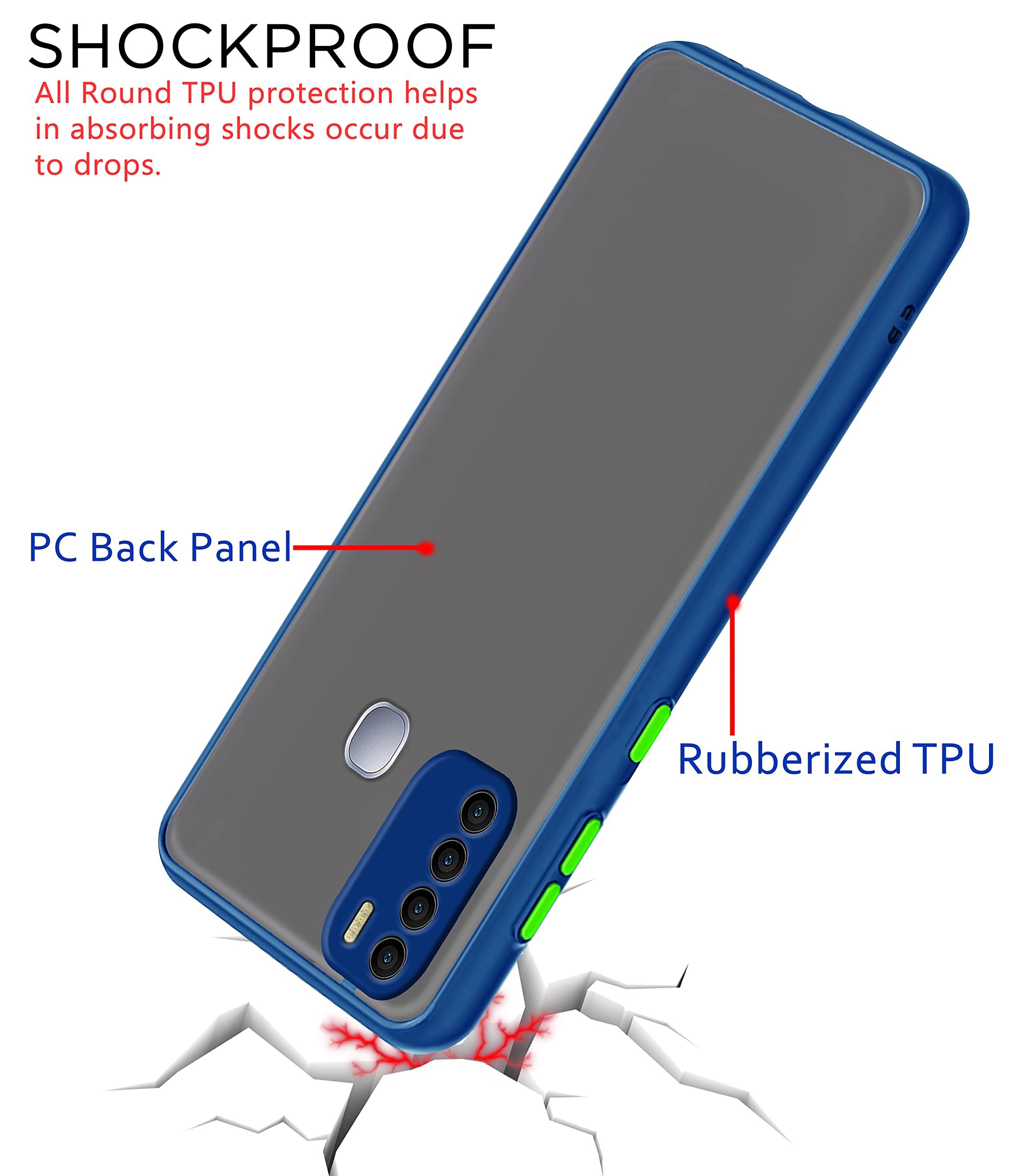 Pikkme Infinix Hot 9/Hot 9 Pro Hybrid blue back cover – photo 4