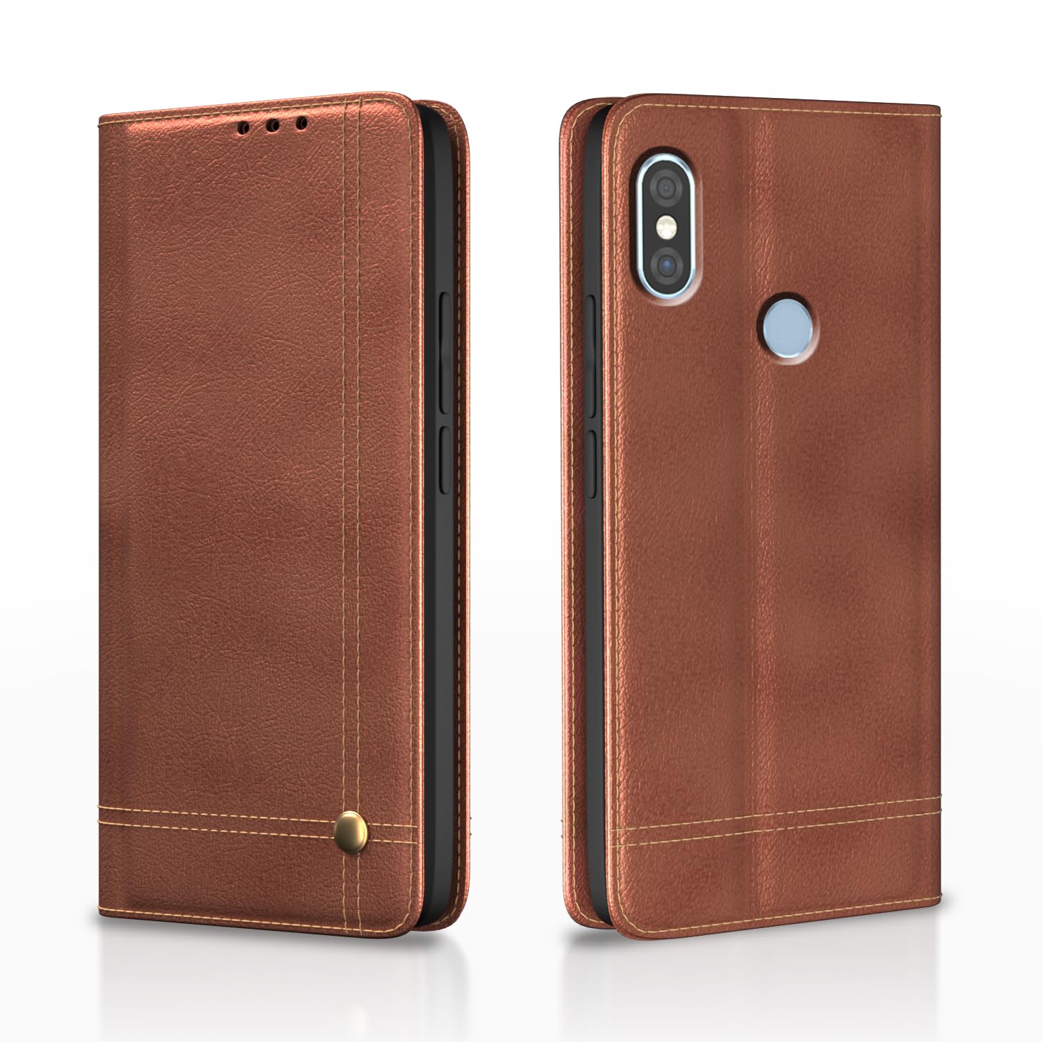 Pikkme brown flip case for Redmi Note 5 Pro