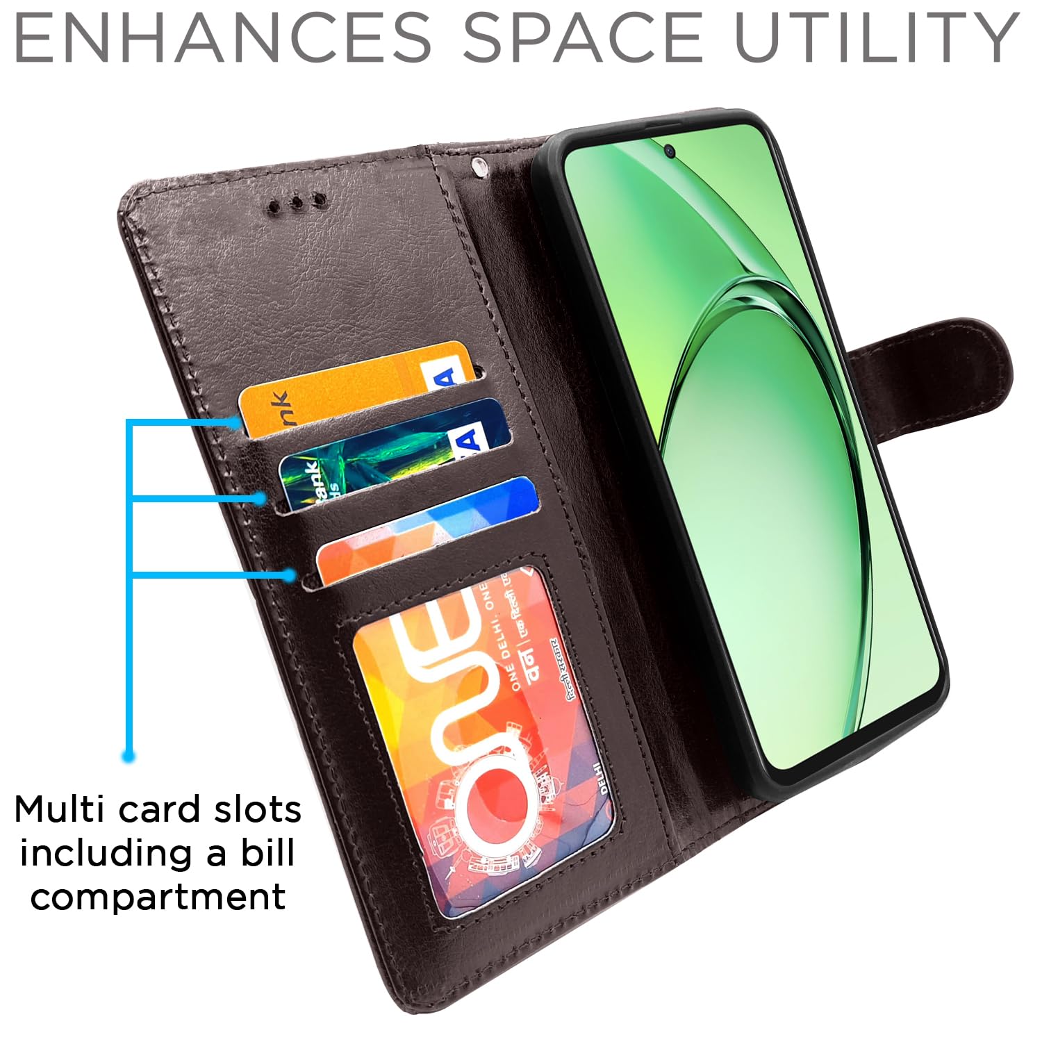 Pikkme Oppo K12x 5G coffee mobile flip cover – photo 2