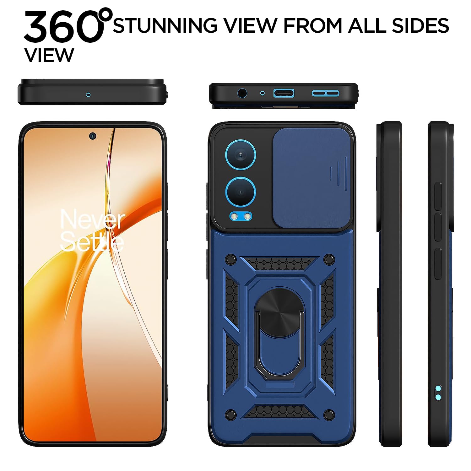 Pikkme blue D10 Camera Shield back cover for OnePlus Nord CE 4 Lite 5G – photo 5