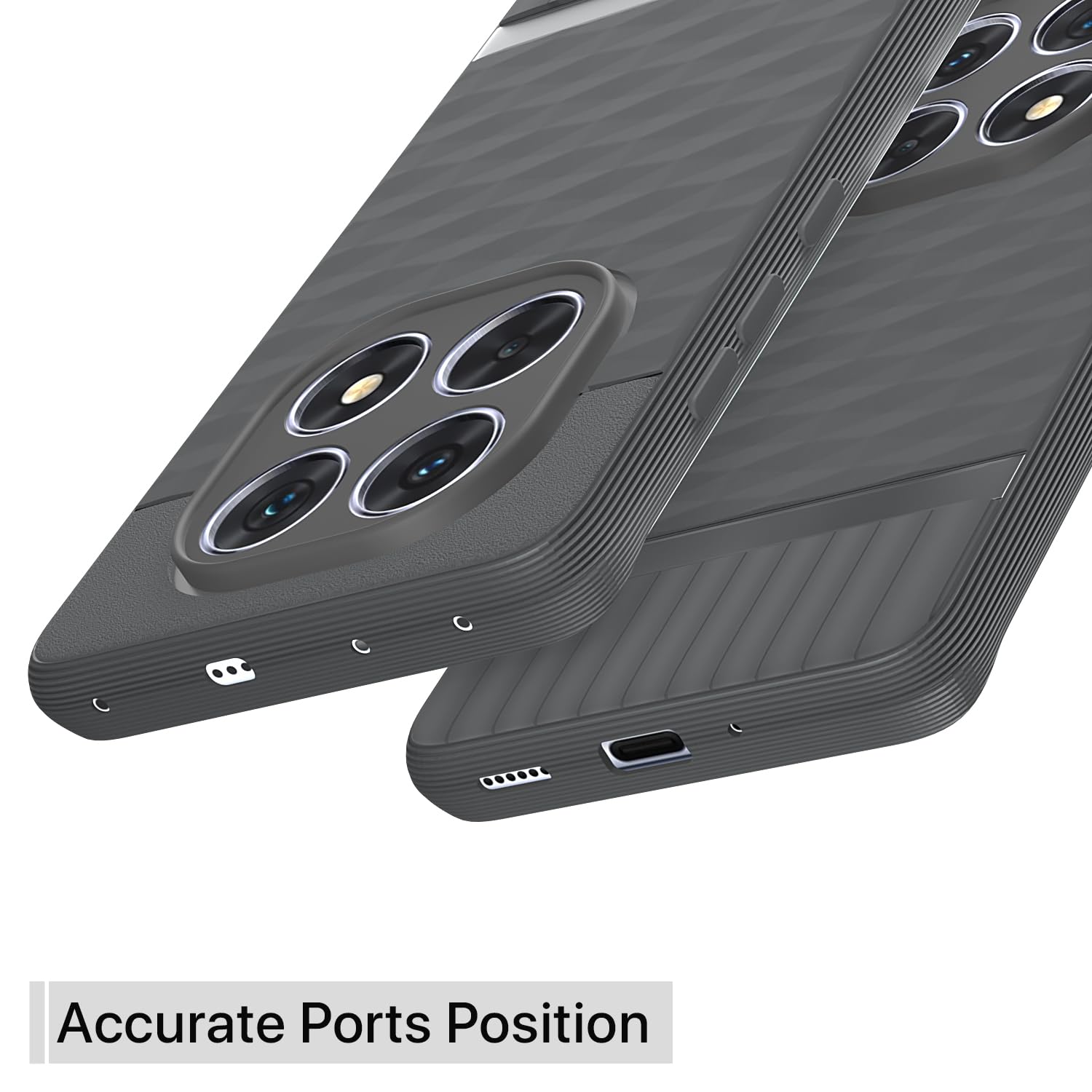 Pikkme Redmi Note 14 Pro 5G Gencase Back Cover (Grey)