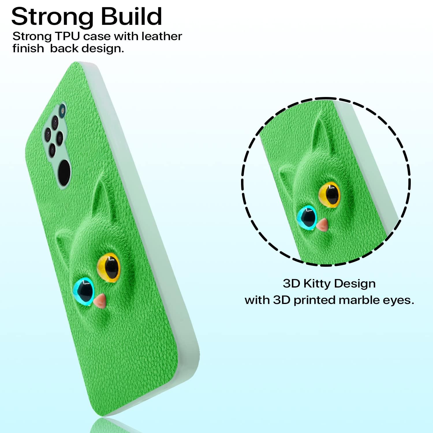 Pikkme green back cover for Redmi Note 9 – photo 2