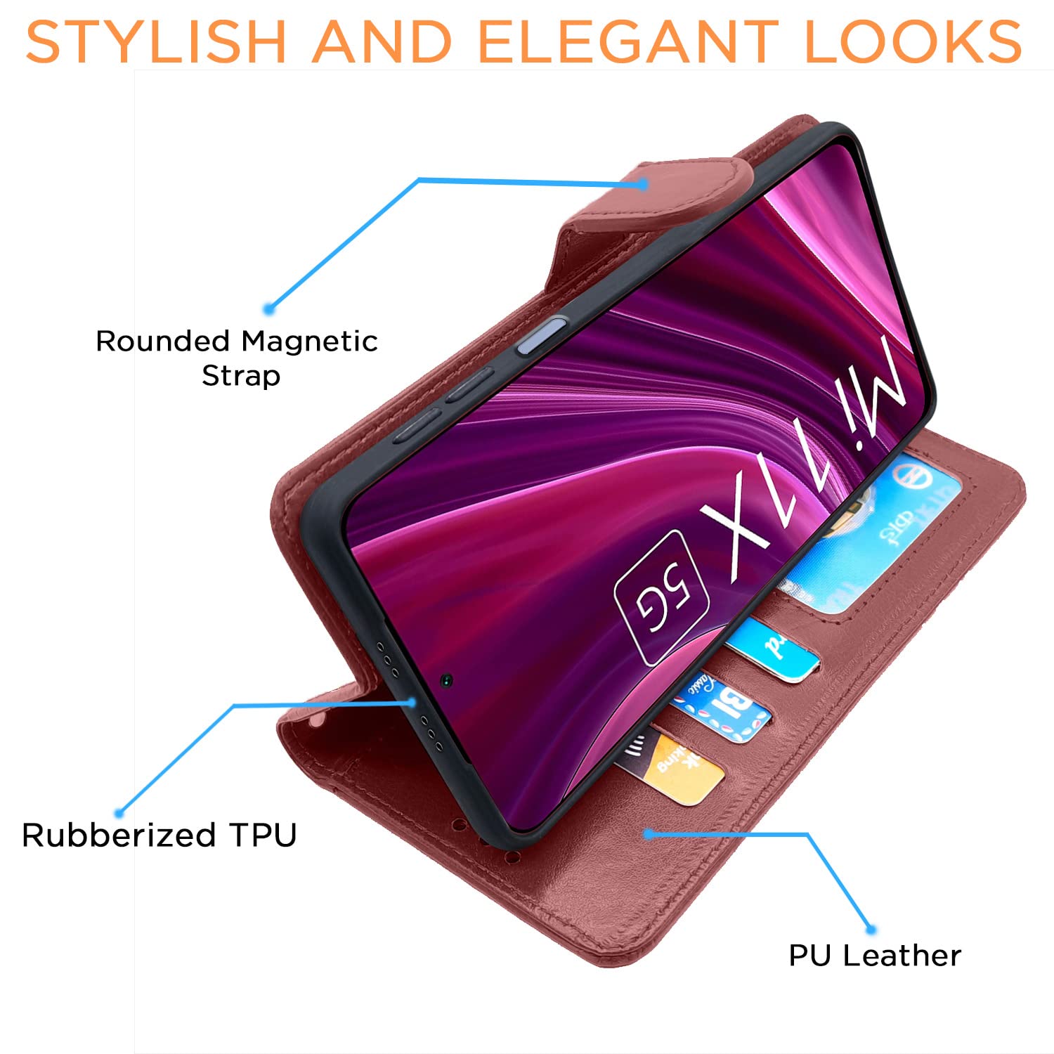 Pikkme Mi 11x / Mi 11x Pro Vintage Flip Cover (Brown)