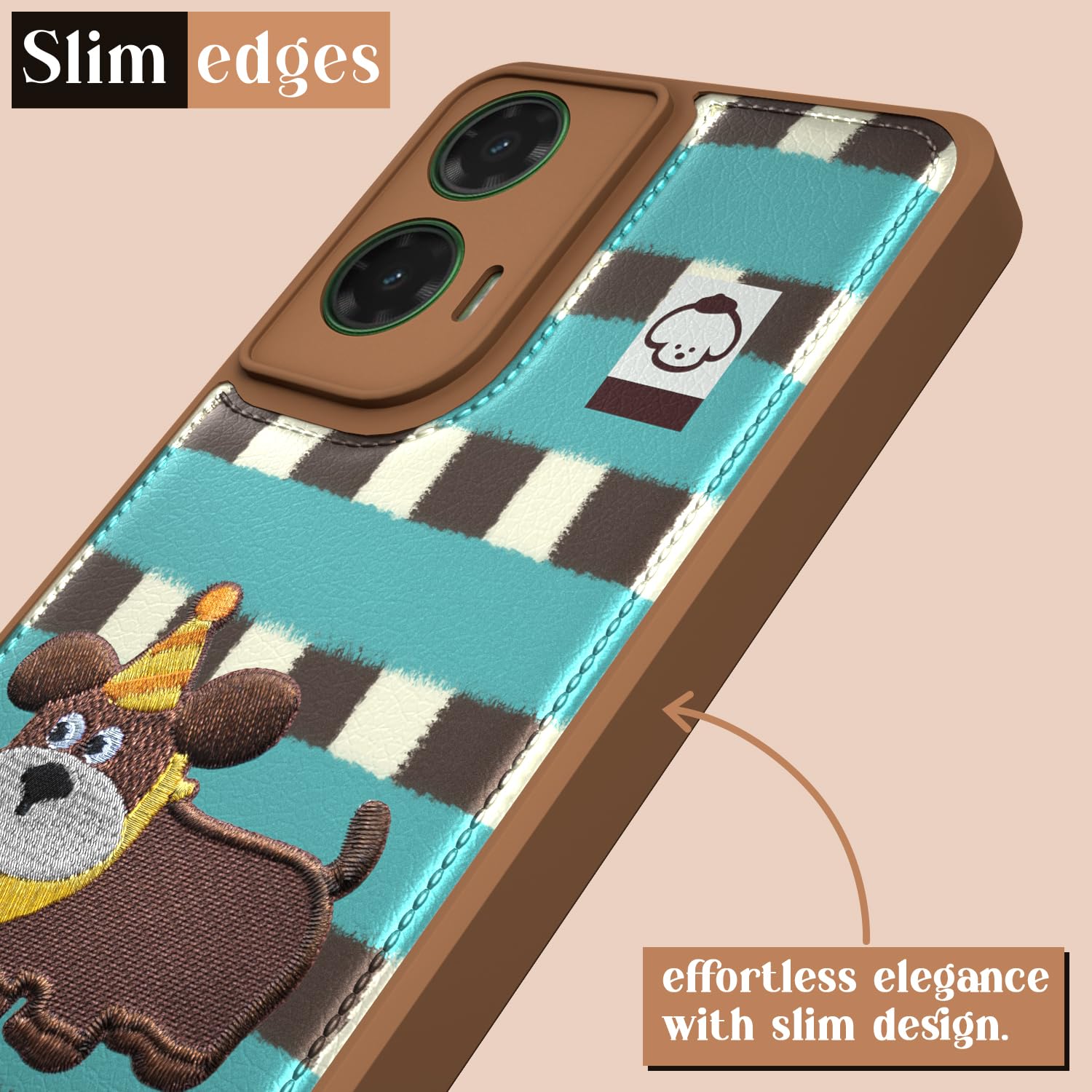 Pikkme Moto G35 Cute Girlish Dog Series Back Cover (Design2)