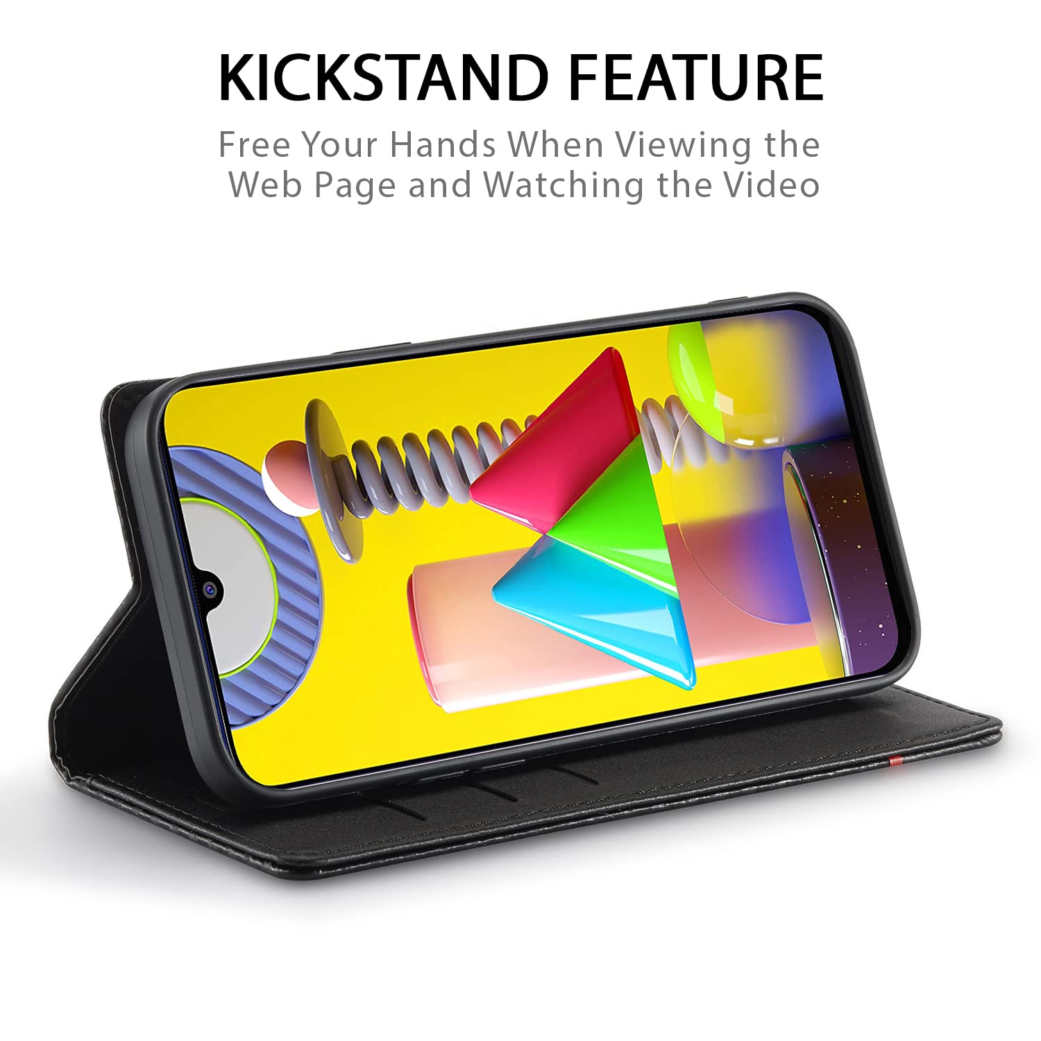 Samsung M31/F41/M31 Prime mobile flip cover in black by Pikkme – photo 5