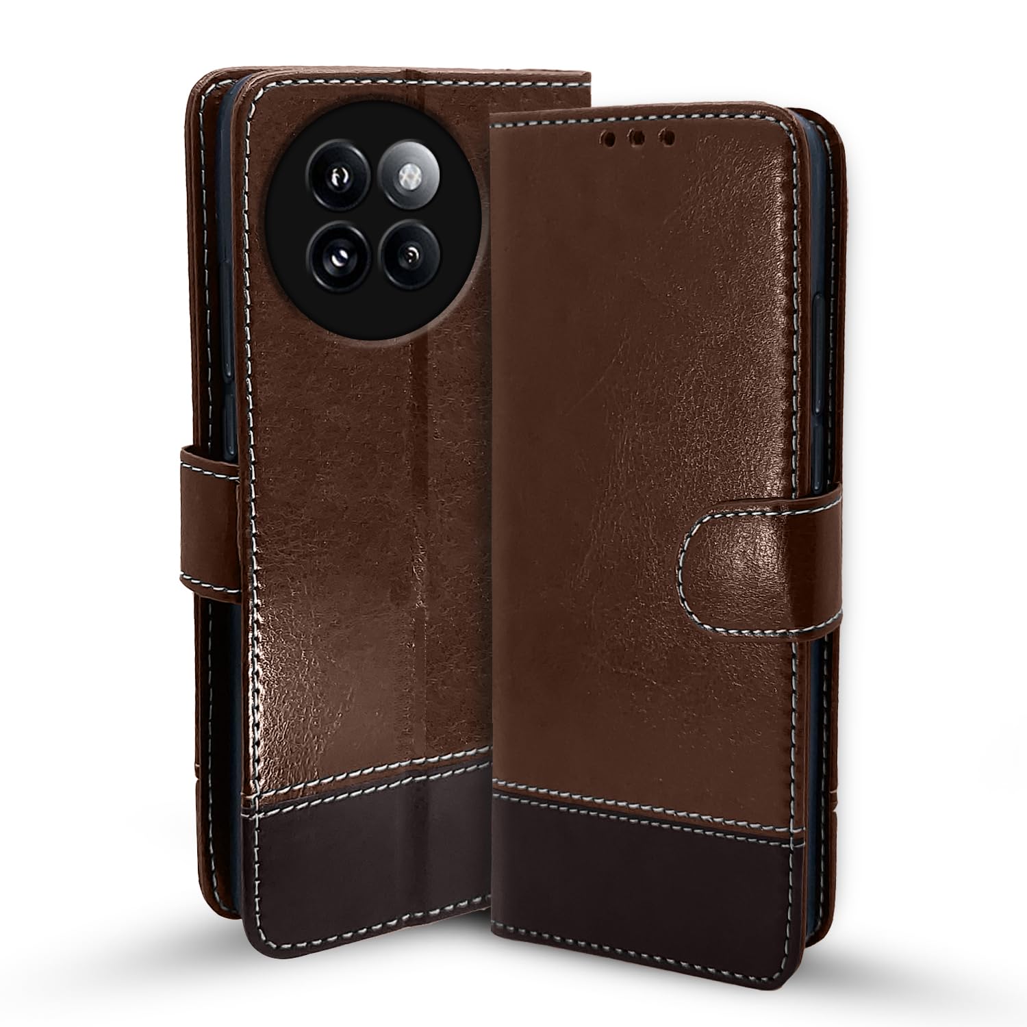Xiaomi Civi 4 Pro/14 Civi 5G wallet flip cover in brown & coffee by Pikkme