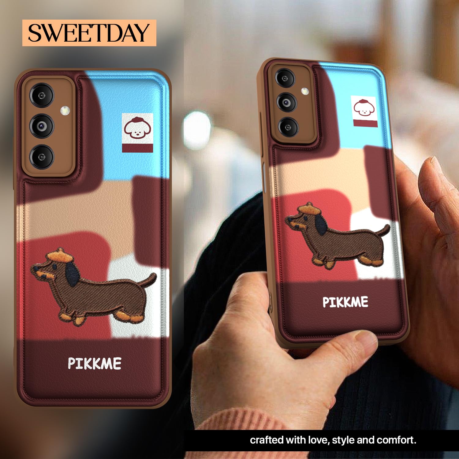 Pikkme Samsung Galaxy M14 5G Cute Girlish Dog Series Back Cover (Design3)