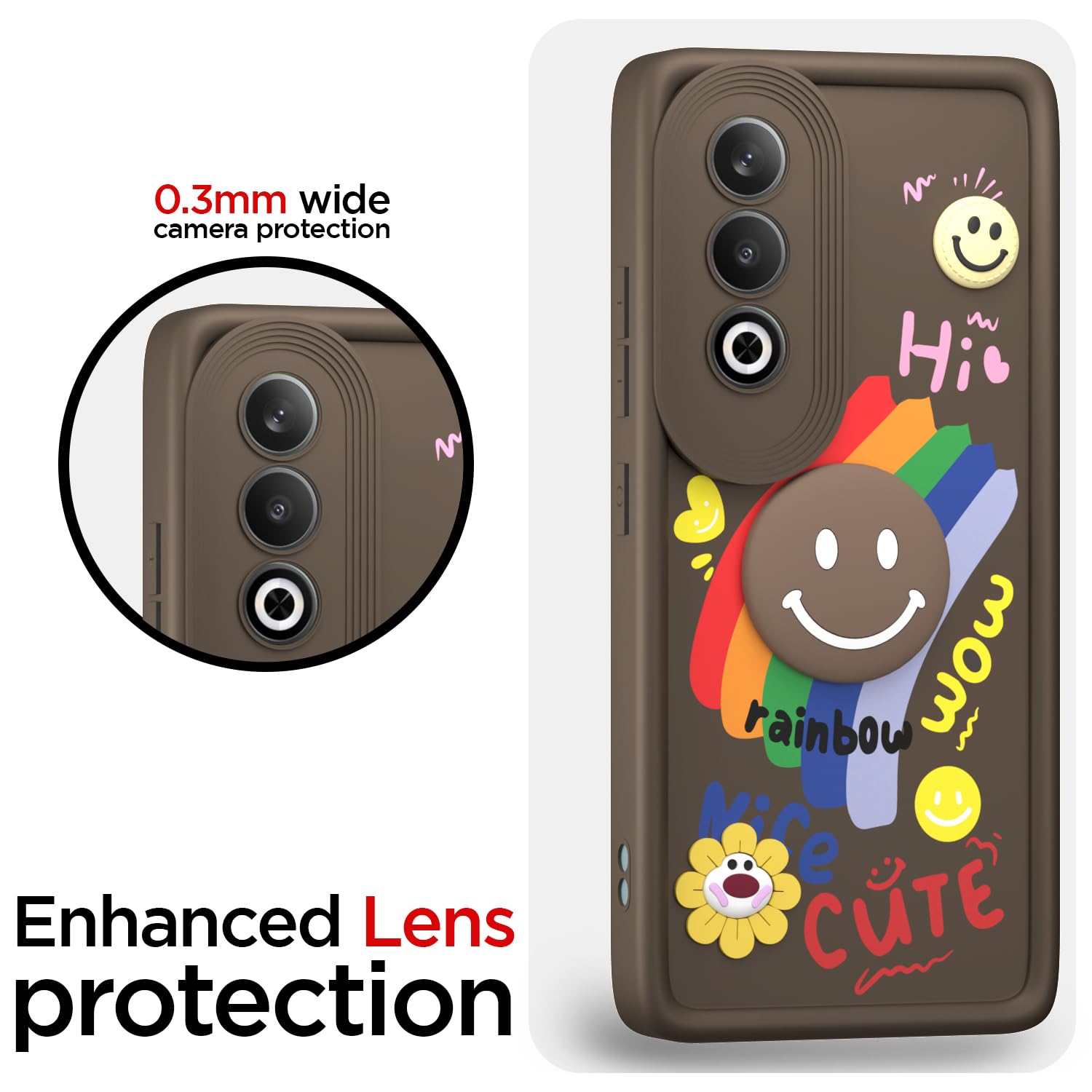 Pikkme brown Soft Silicone mobile back cover for OnePlus Nord CE 4 5G – photo 5