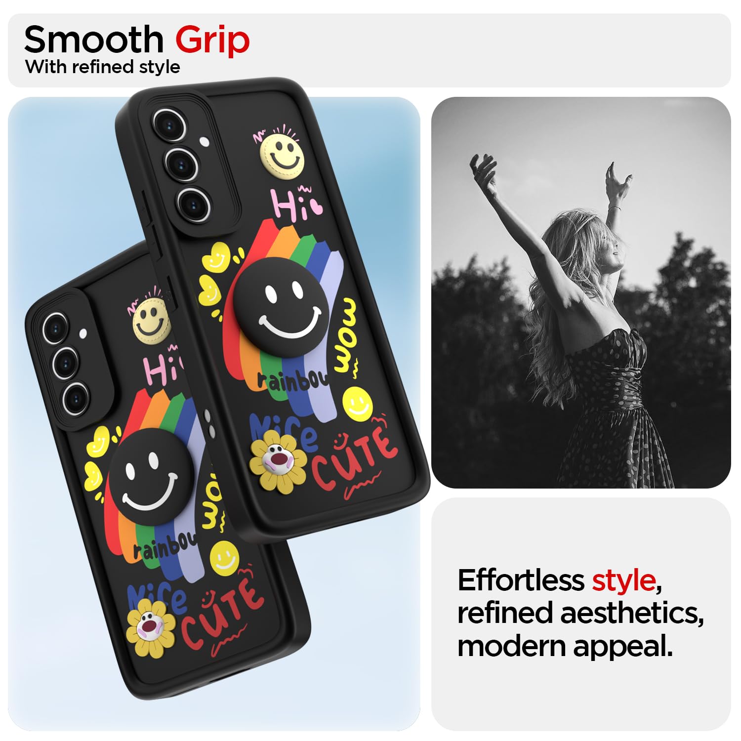 Samsung S23 FE 5G mobile back cover in black by Pikkme – photo 2