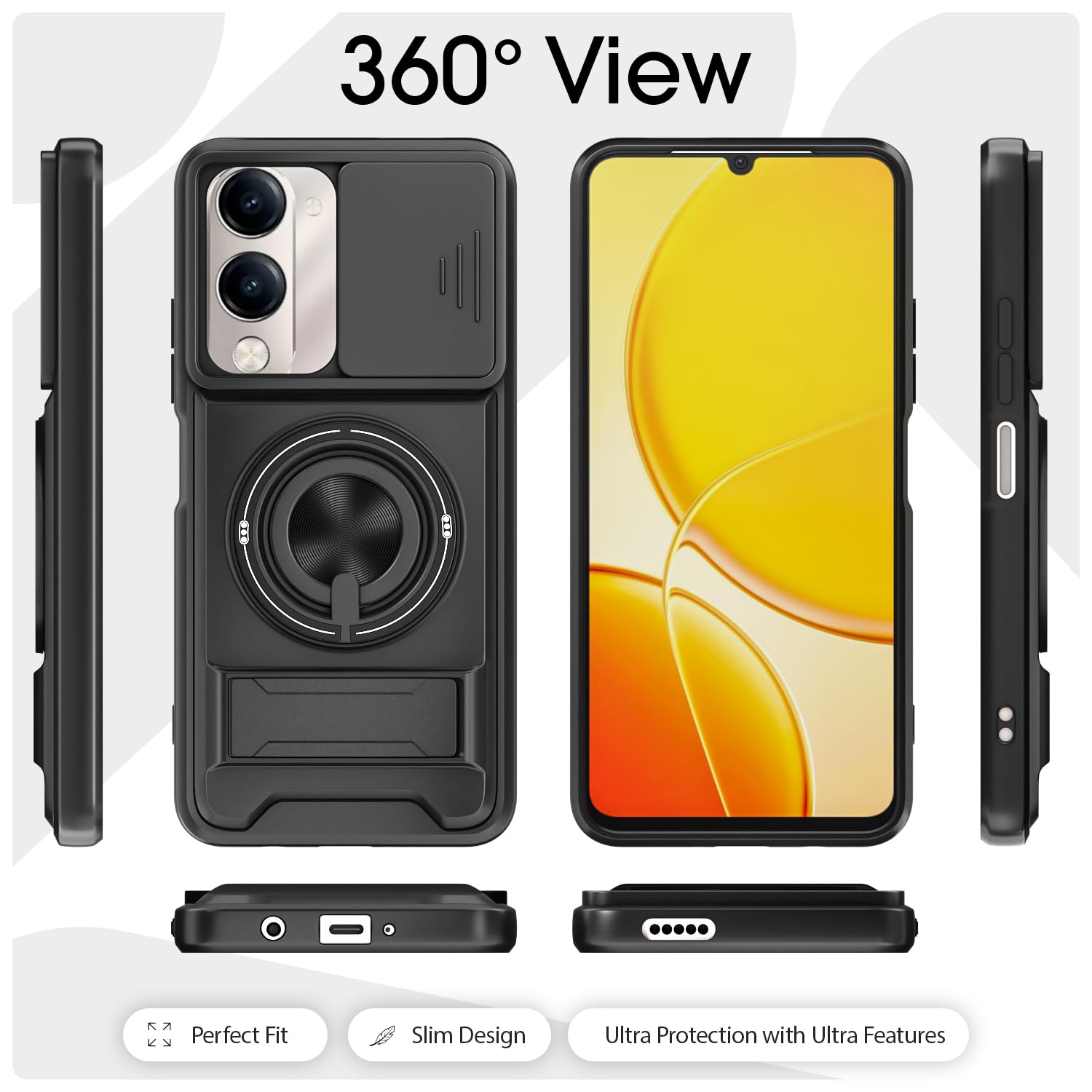 Vivo Y11 5G/T5 Lite 5G/Y04 back cover in black by Pikkme – photo 6