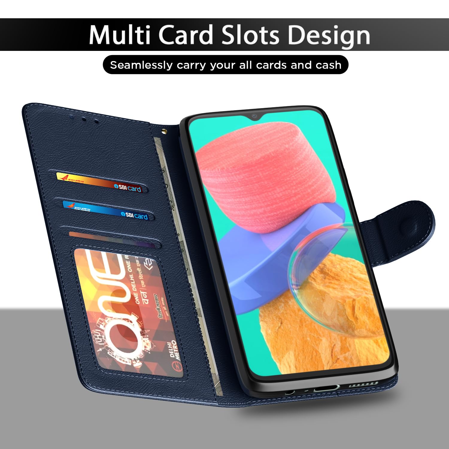 Pikkme Samsung M33 5G blue flip case – photo 5