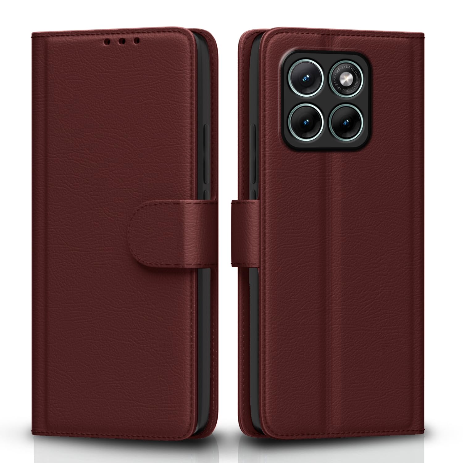 Moto Edge 70 Fusion 5G Wallet mobile flip cover in brown by Pikkme