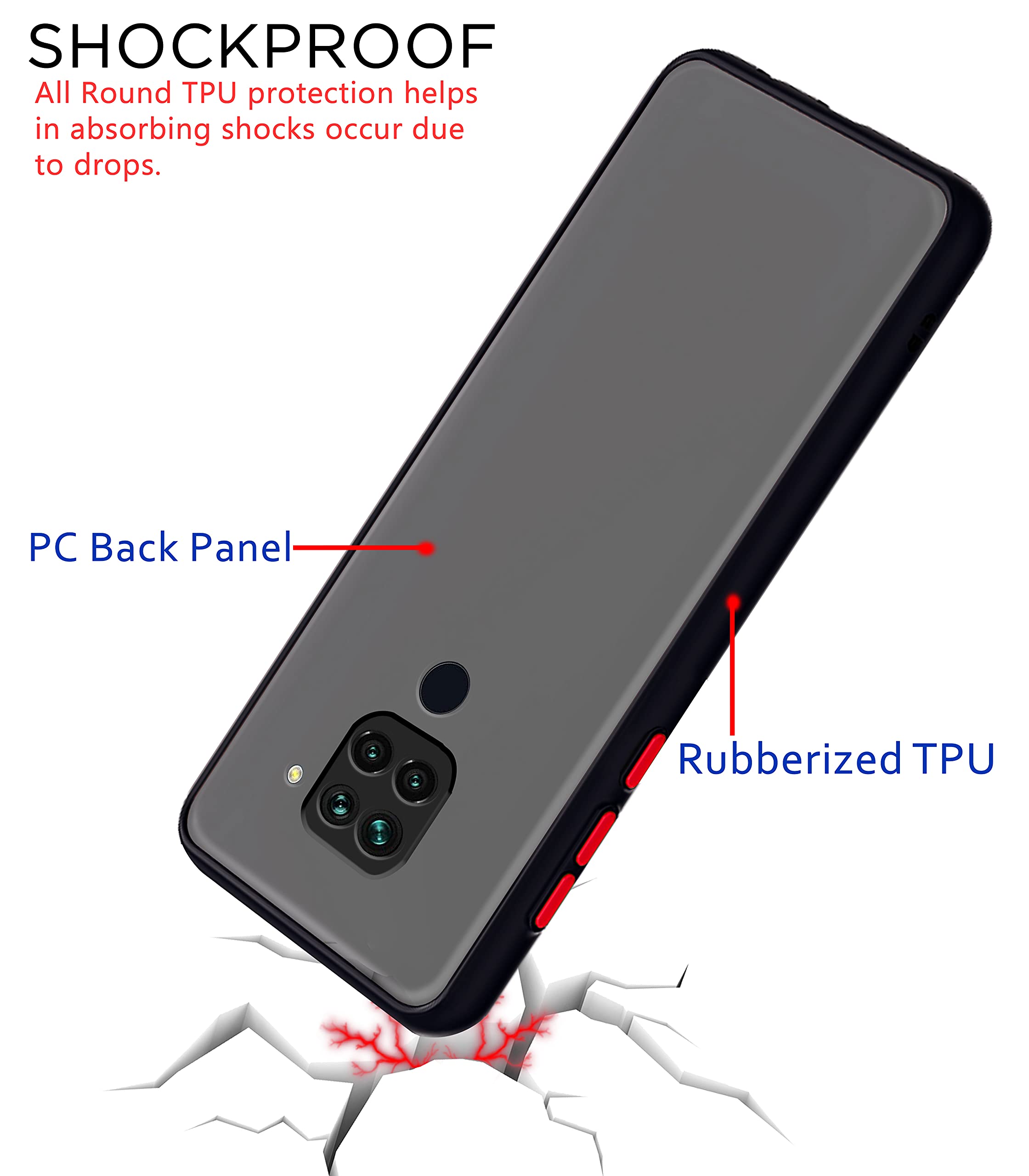 Pikkme black mobile back cover for Redmi Note 9 – photo 4