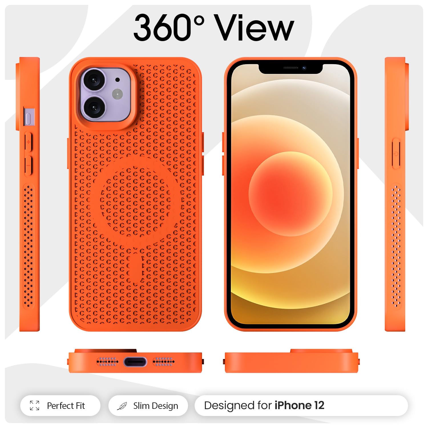 Pikkme iPhone 12/12 Pro orange back cover – photo 3