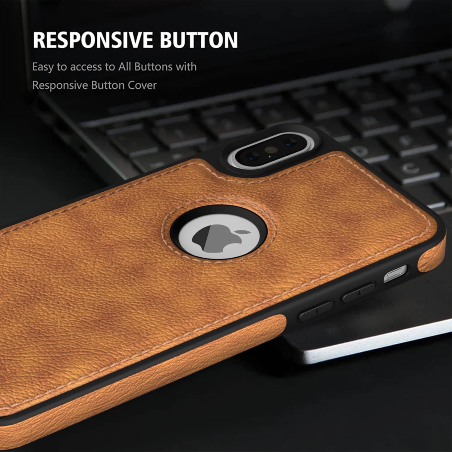 Pikkme iPhone Xs Max Flexible Pu Leather Back Case | Brown