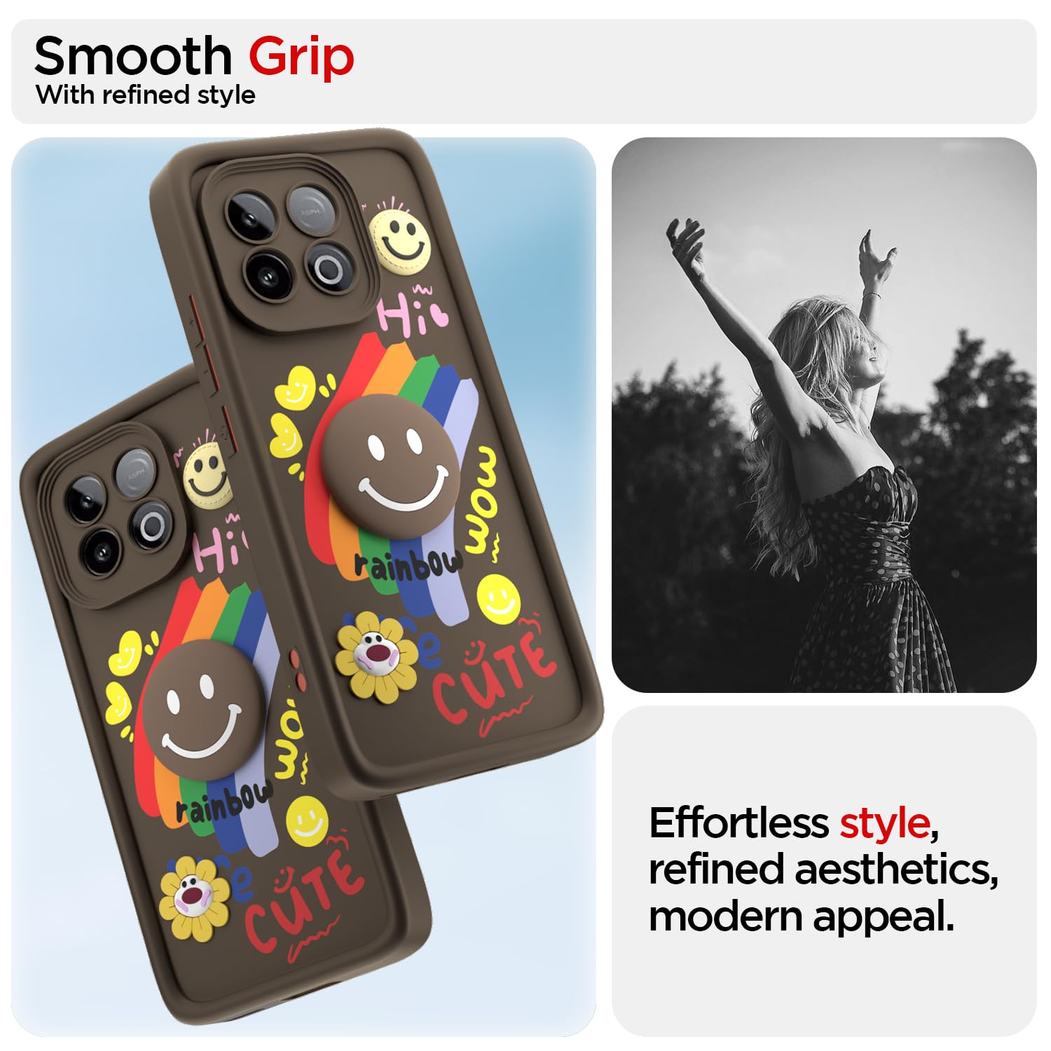 Brown Soft Silicone mobile back cover for iQOO Neo 10 5G – Pikkme – photo 2
