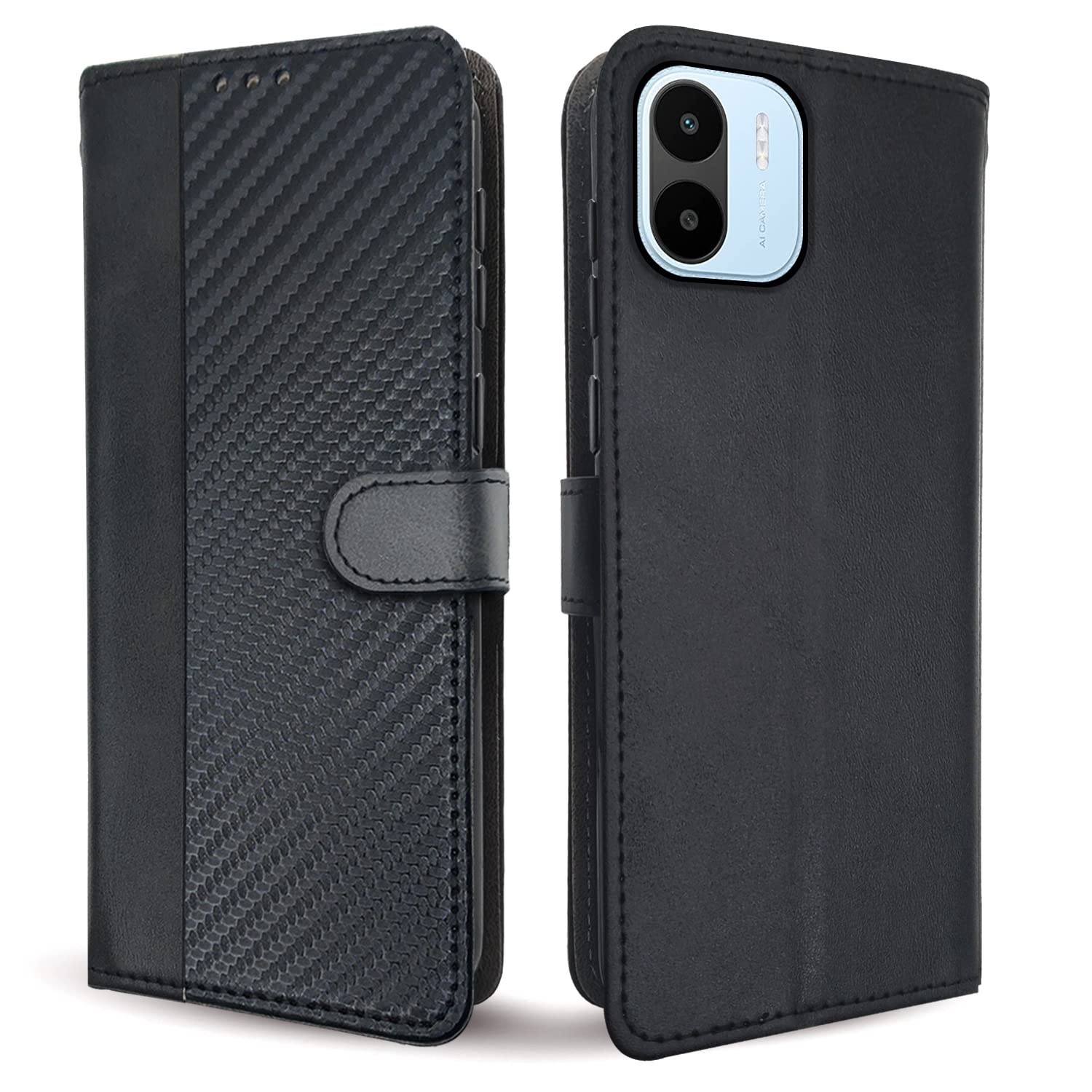 Black flip cover for Redmi A1/A2 – Pikkme