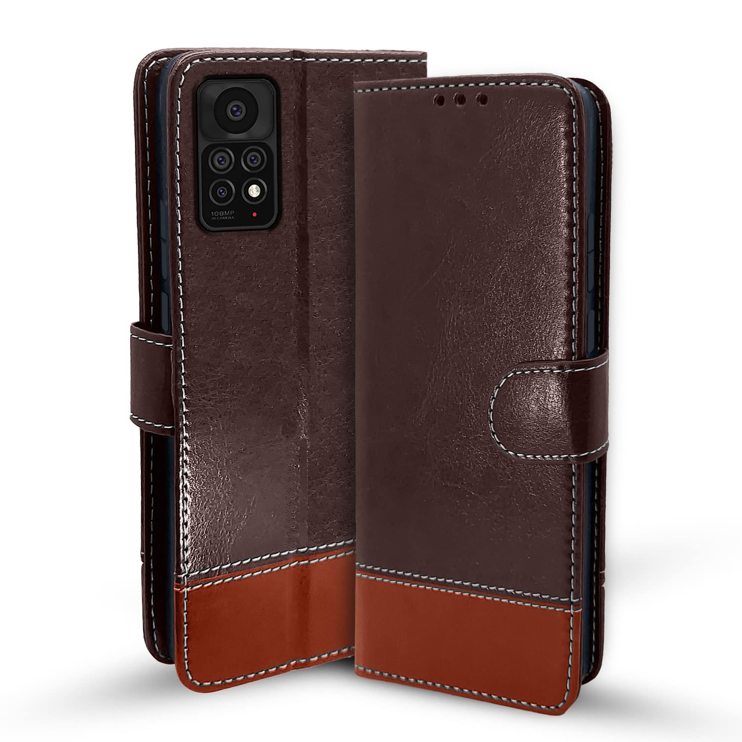 Coffee & brown flip cover for Redmi Note 11 Pro/Note 11 Pro Plus 5G – Pikkme