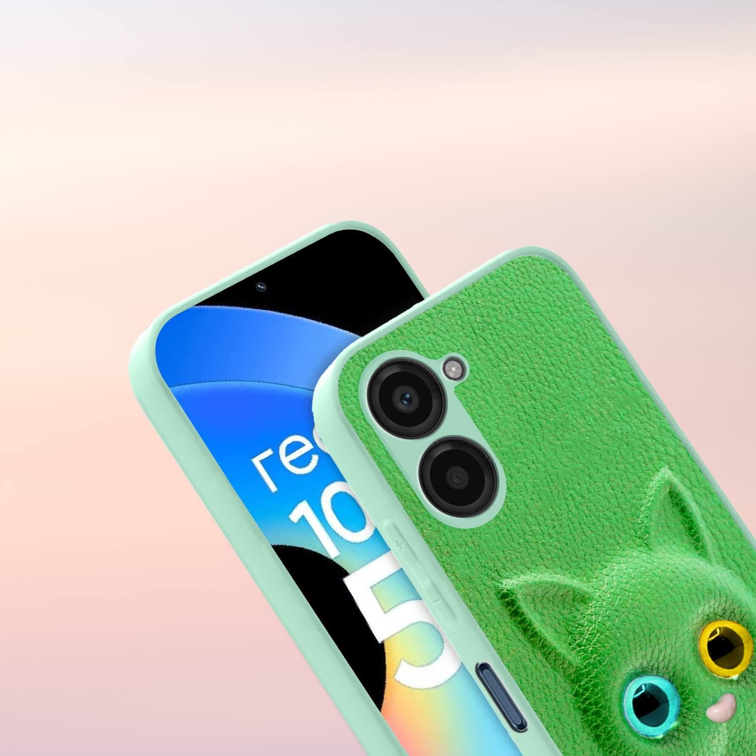 Realme 10 Pro 5G Cat back cover in green by Pikkme – photo 7