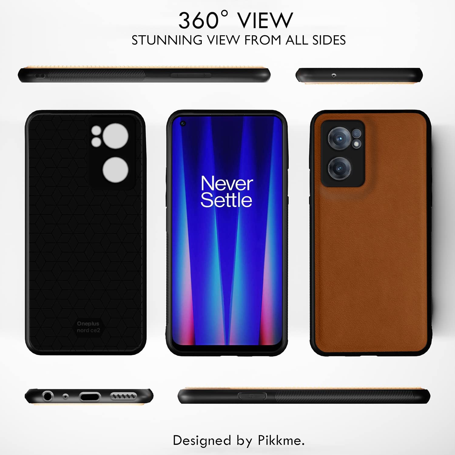 Pikkme camel Leather mobile back cover for OnePlus Nord CE 2 5G – photo 3