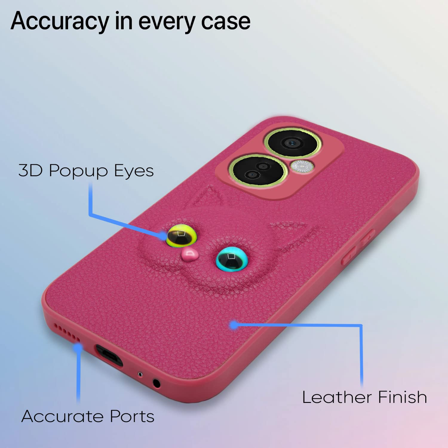 Pikkme OnePlus Nord 3 5G Kitty Back Cover (Pink)