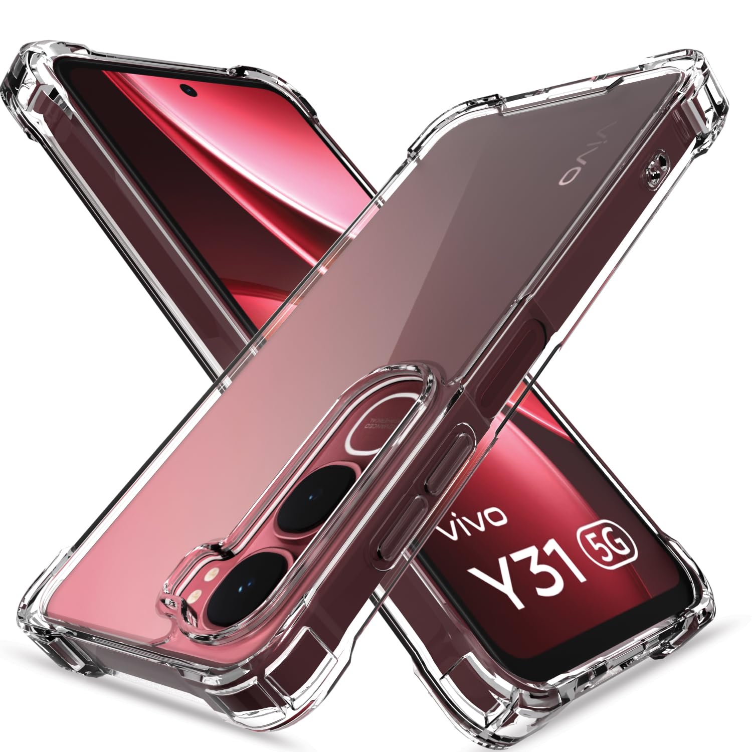 Transparent Clear back cover for Vivo Y31 5G – Pikkme