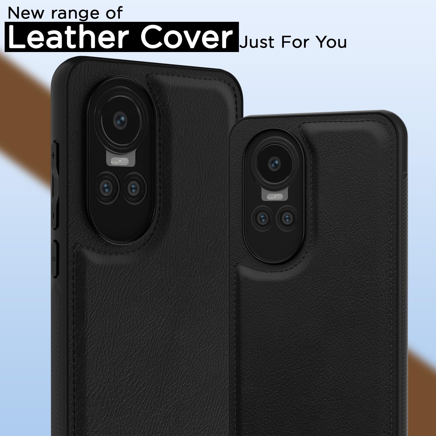 Pikkme Oppo Reno 10 Pro 5G Leatherback Back Case | Black