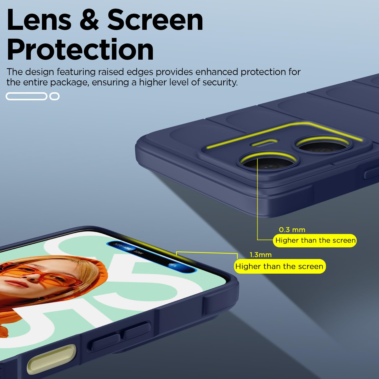 Pikkme blue Liquid Silicone back cover for Realme C55/Narzo N55 – photo 3