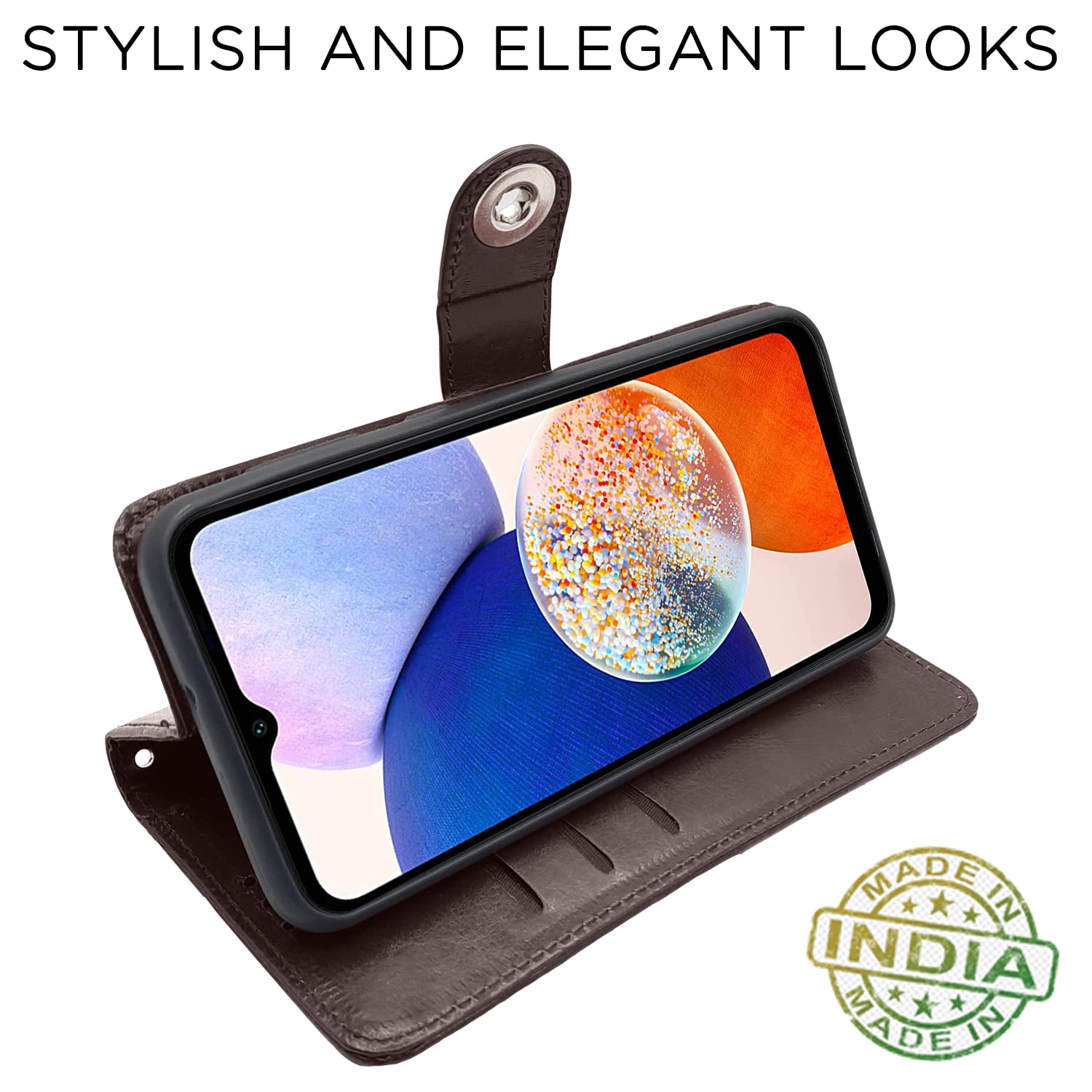 Button coffee flip cover for Samsung A14 4G/A14 5G – Pikkme – photo 5