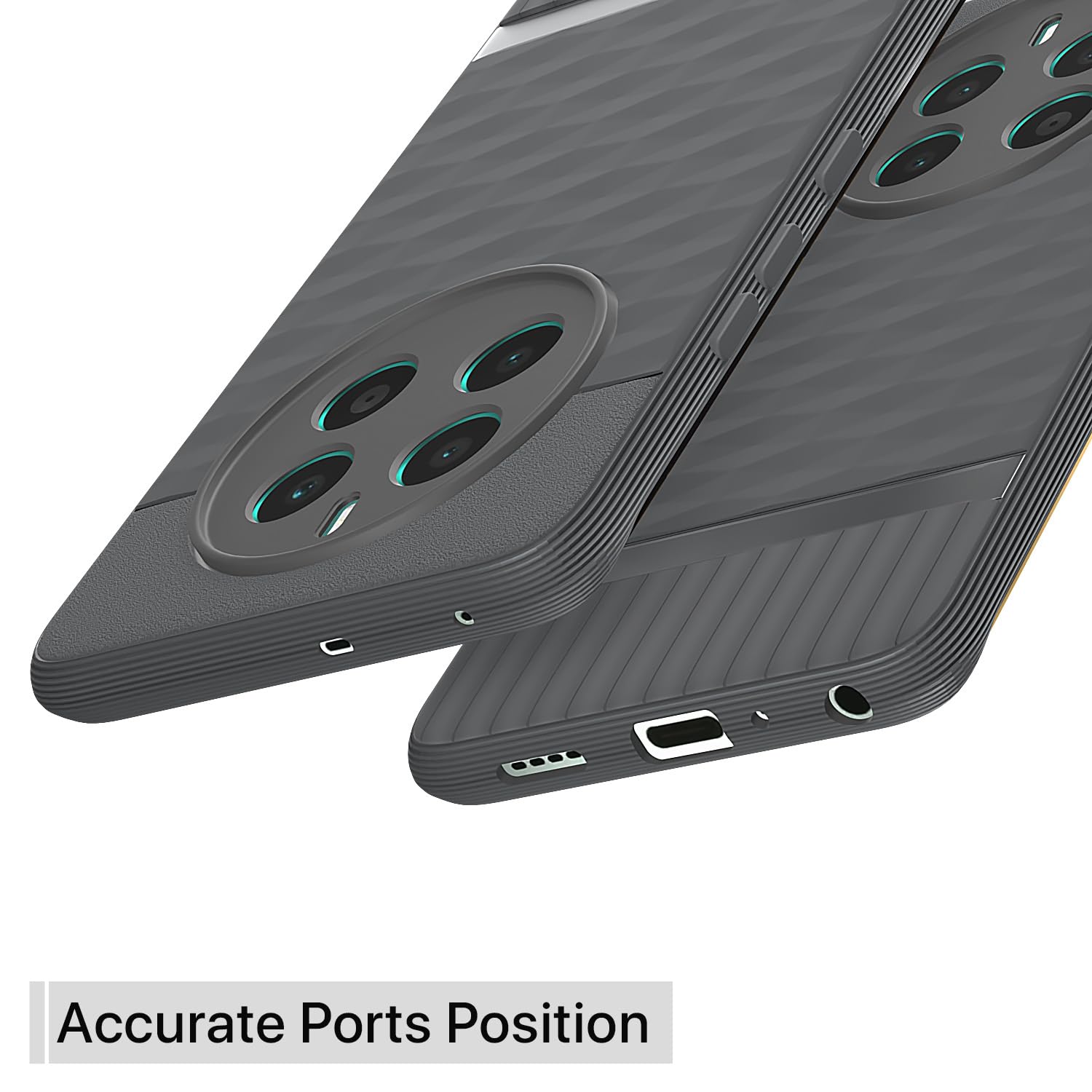 Pikkme Realme 12 Plus 5G / P1 5G / Narzo 70 5G / 70 Pro 5G Gencase Back Cover (Grey)