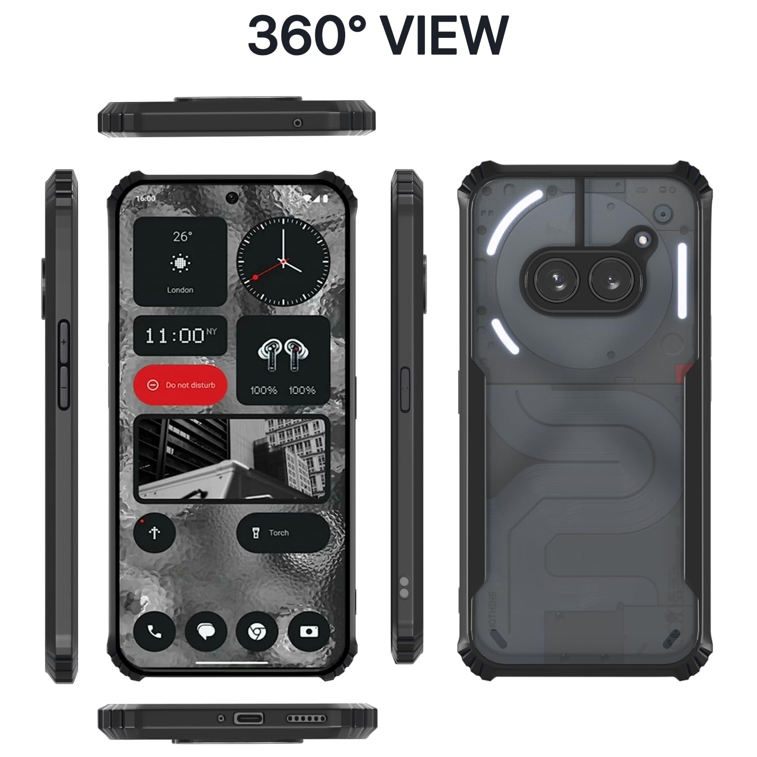 Pikkme Nothing Phone 2A / Nothing Phone 2A Plus Eagle Back Cover (Black)