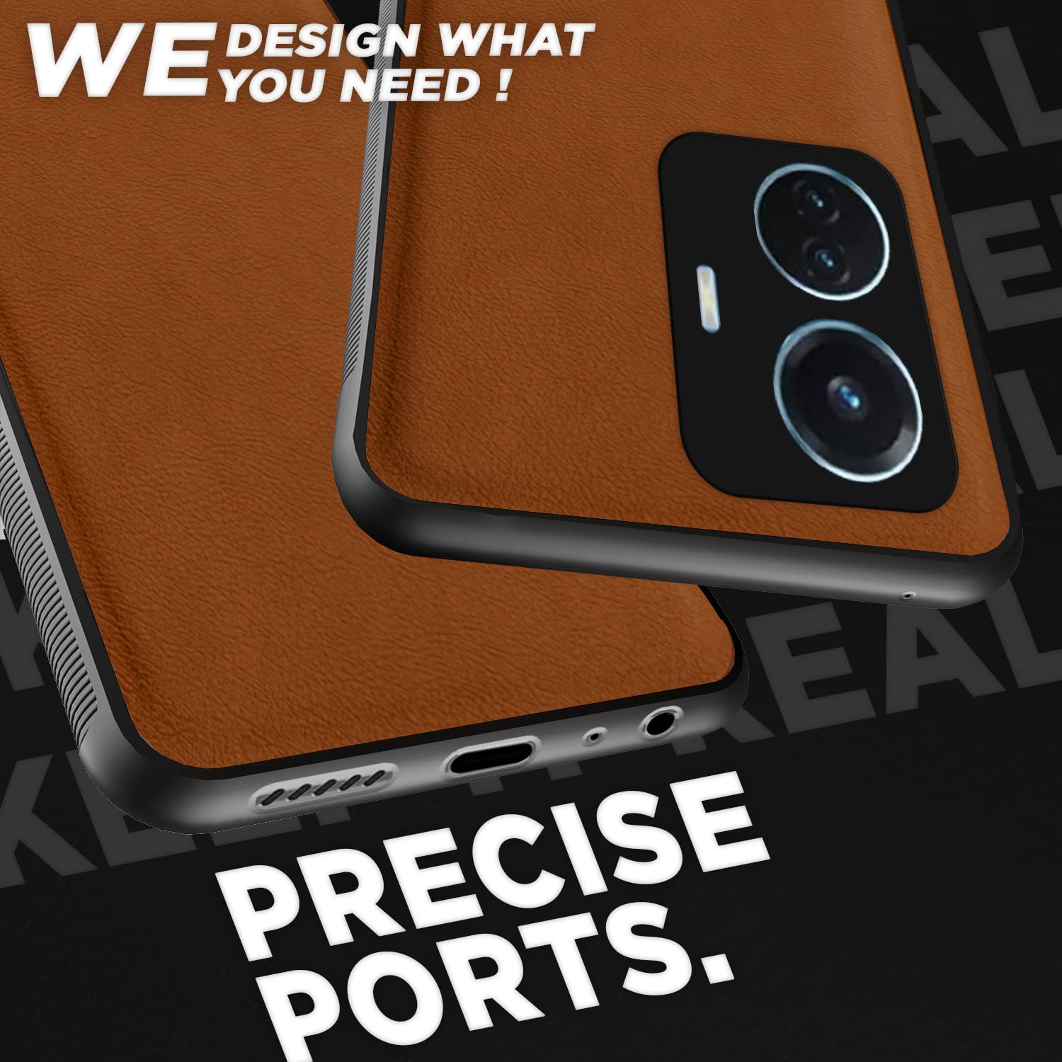 Pikkme Vivo T1 44W/iQOO Z6 44W Leather camel phone cover – photo 4