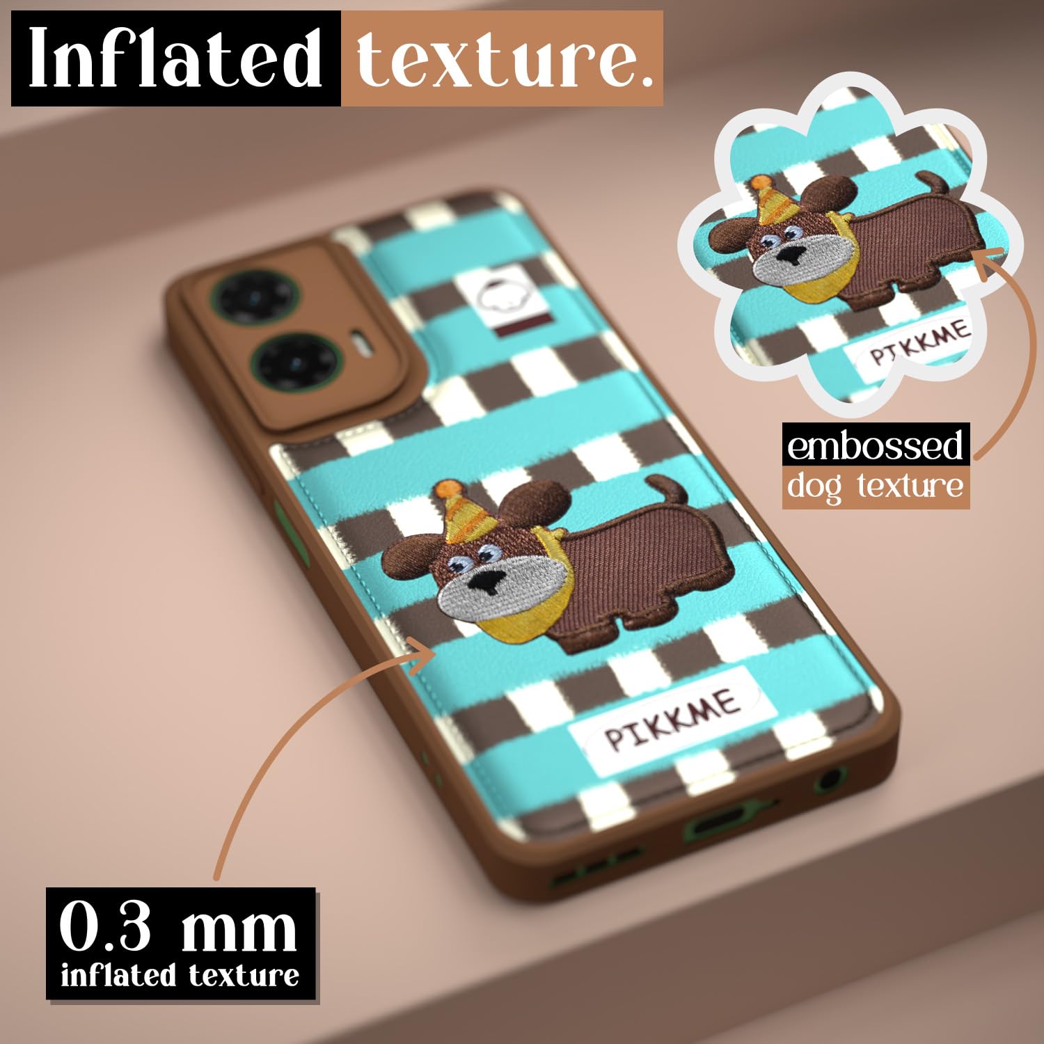 Pikkme Moto G35 Cute Girlish Dog Series Back Cover (Design2)