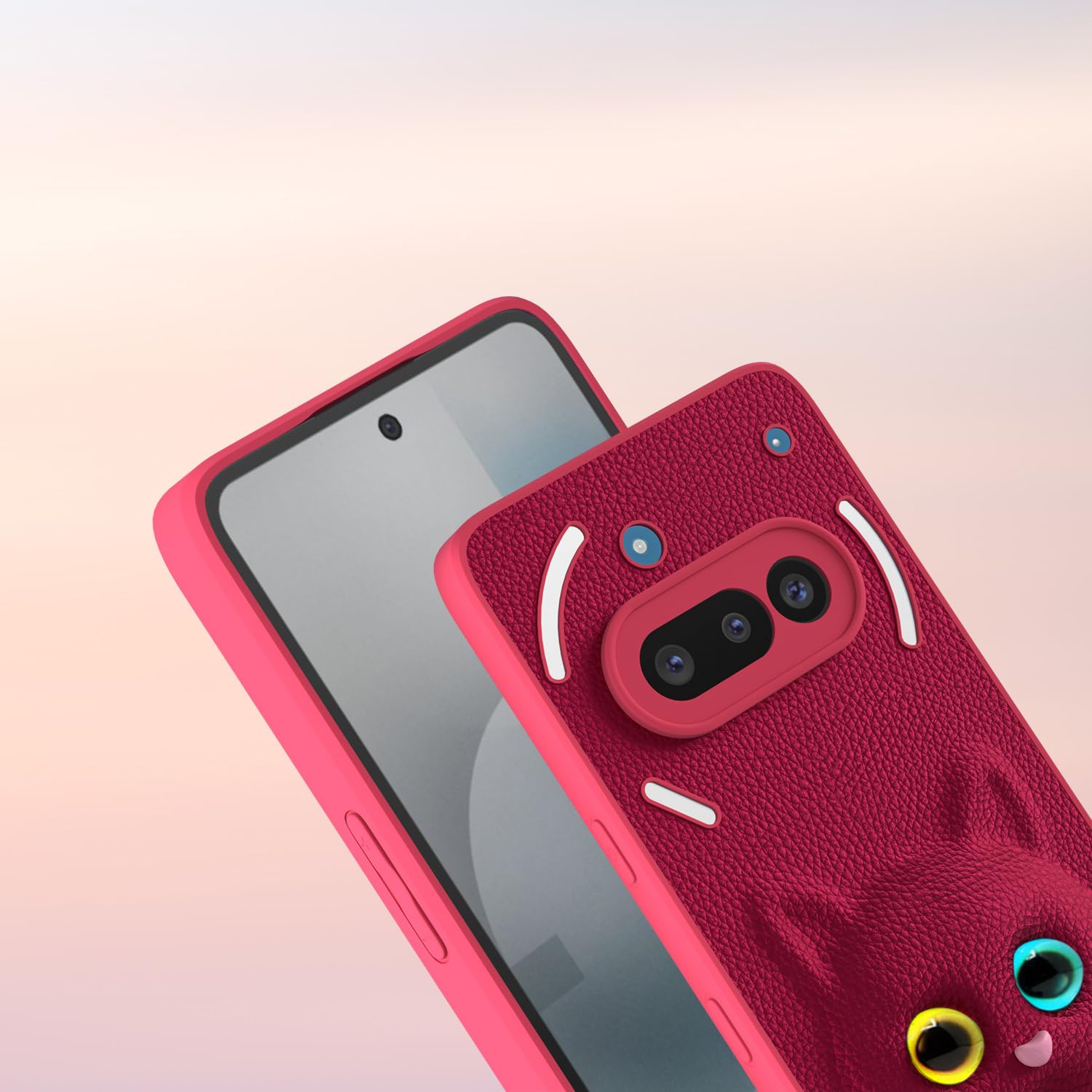 Pikkme Nothing Phone 3a 5G Kitty Back Cover (Pink)